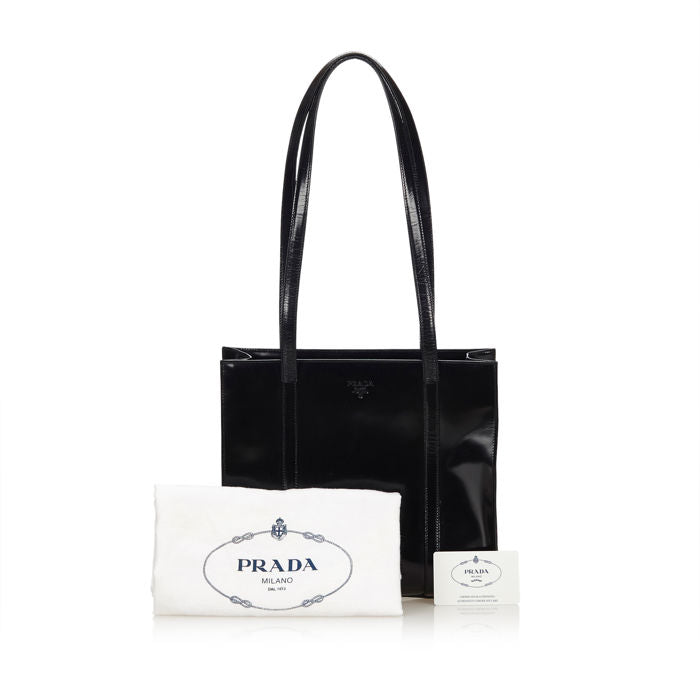 Prada Patent Tote Handbag Leather Tote Bag