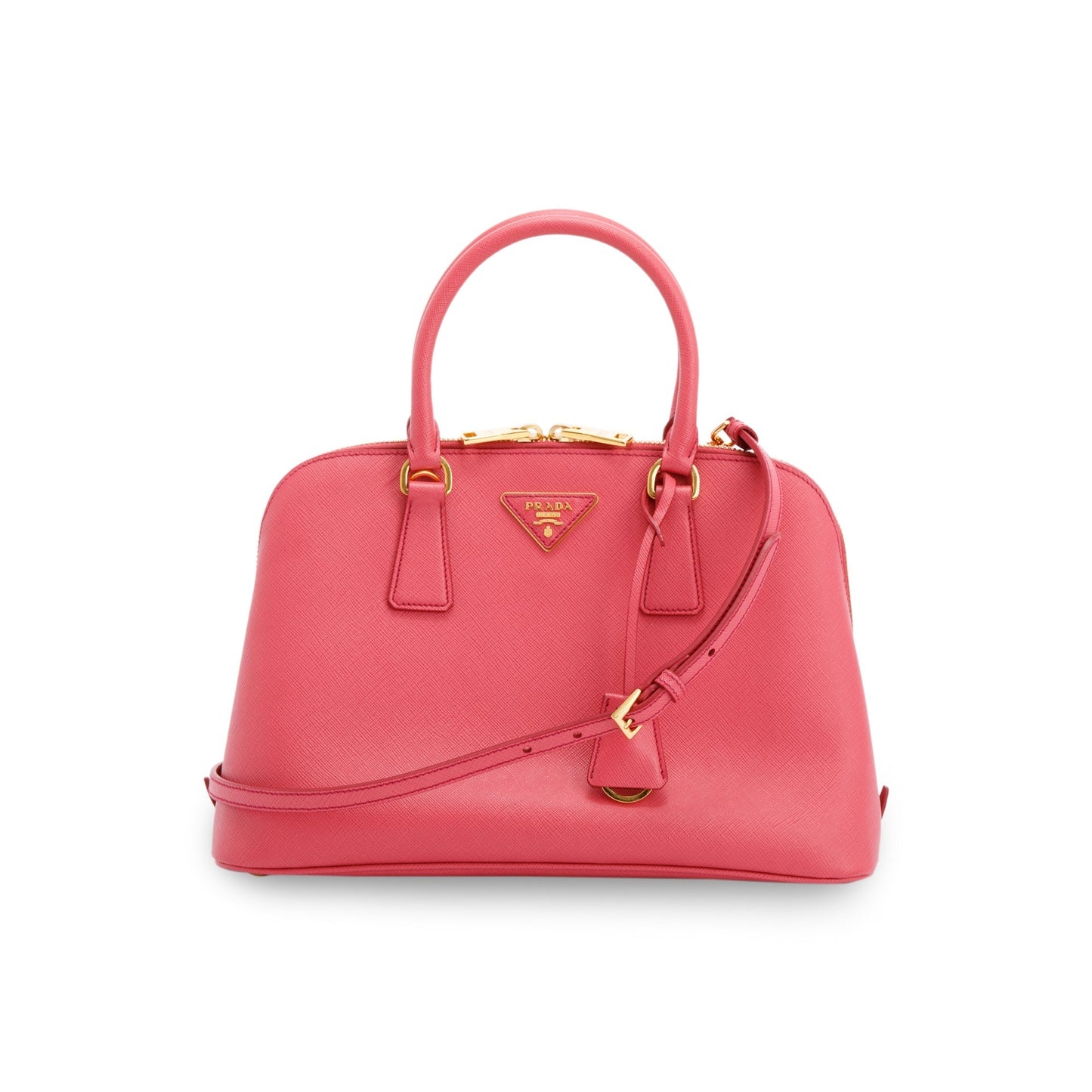 Prada Saffiano Lux Promenade Tote Handbag Pink Medium Tote Bag
