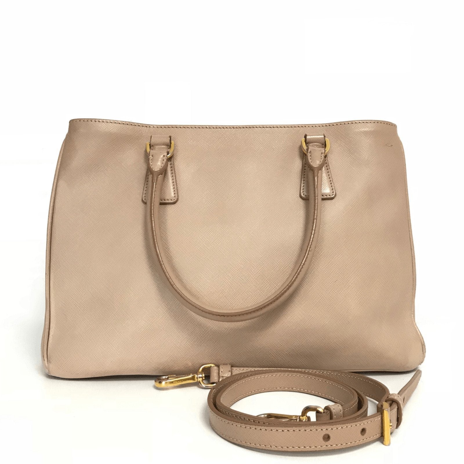 Prada Saffiano Lux Satchel Handbag Pink Travel Bag