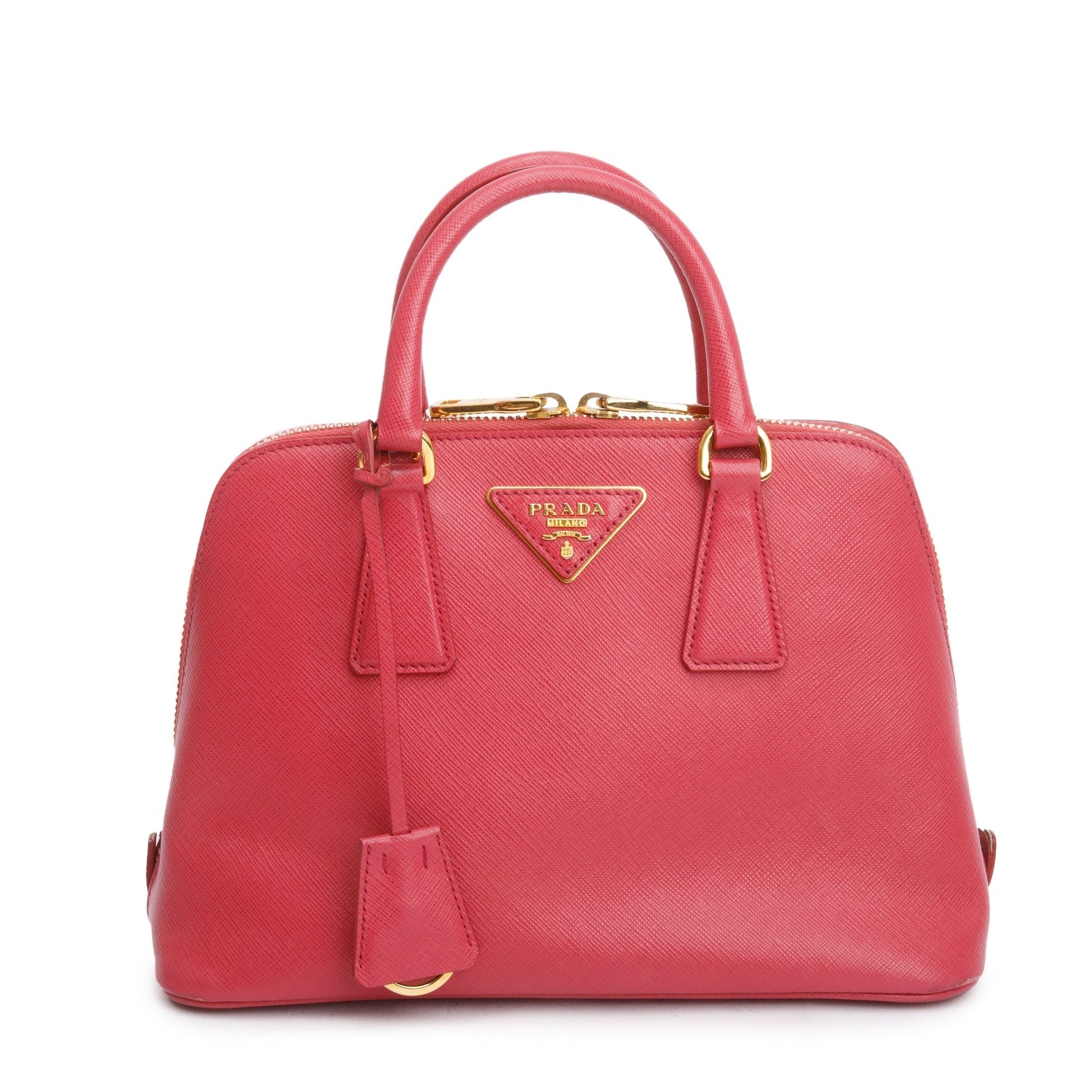 Prada Lux Promenade Tote Saffiano Pink Small Tote Bag