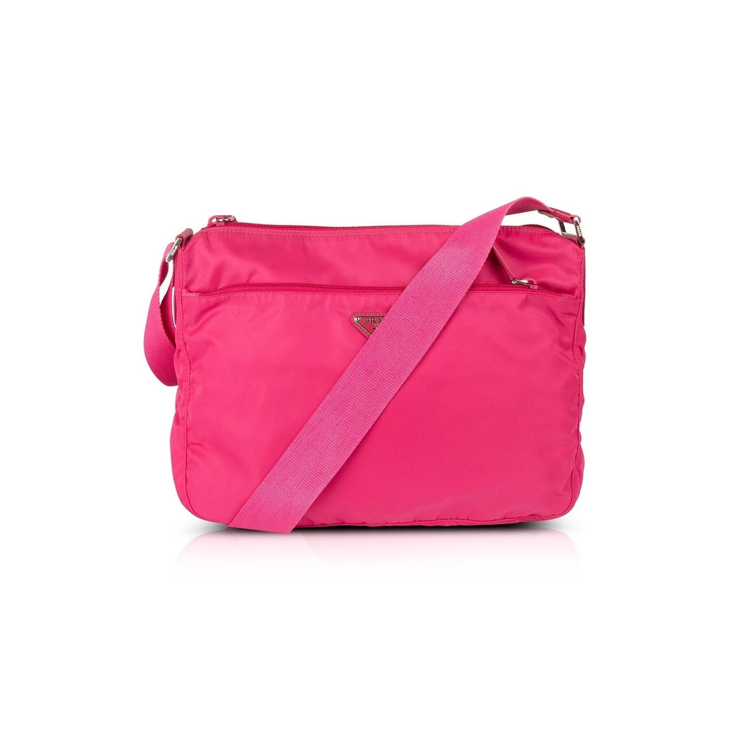 Prada Tessuto Vela Messenger Bag Nylon Pink Travel Bag