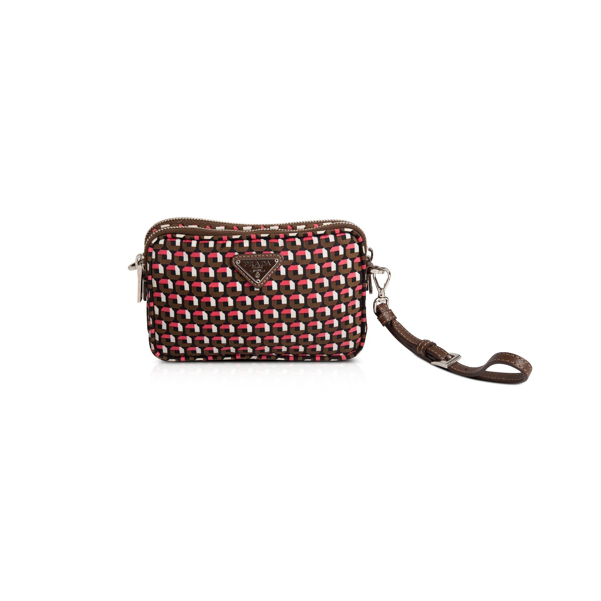 Prada Printed Tessuto Convertible Crossbody Bag Nylon
