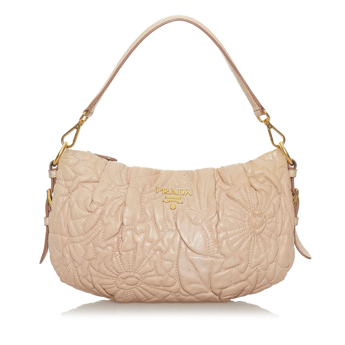 Prada Handbag Shg Leather Quilted Satchel Bag
