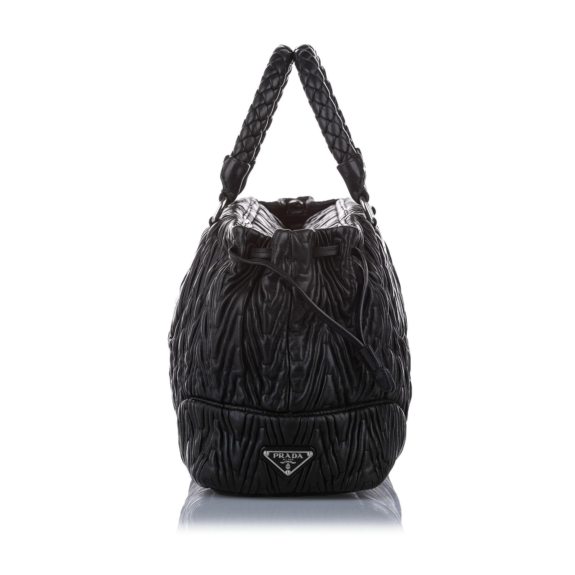 Prada Satchel Shg Leather Quilted Satchel Bag