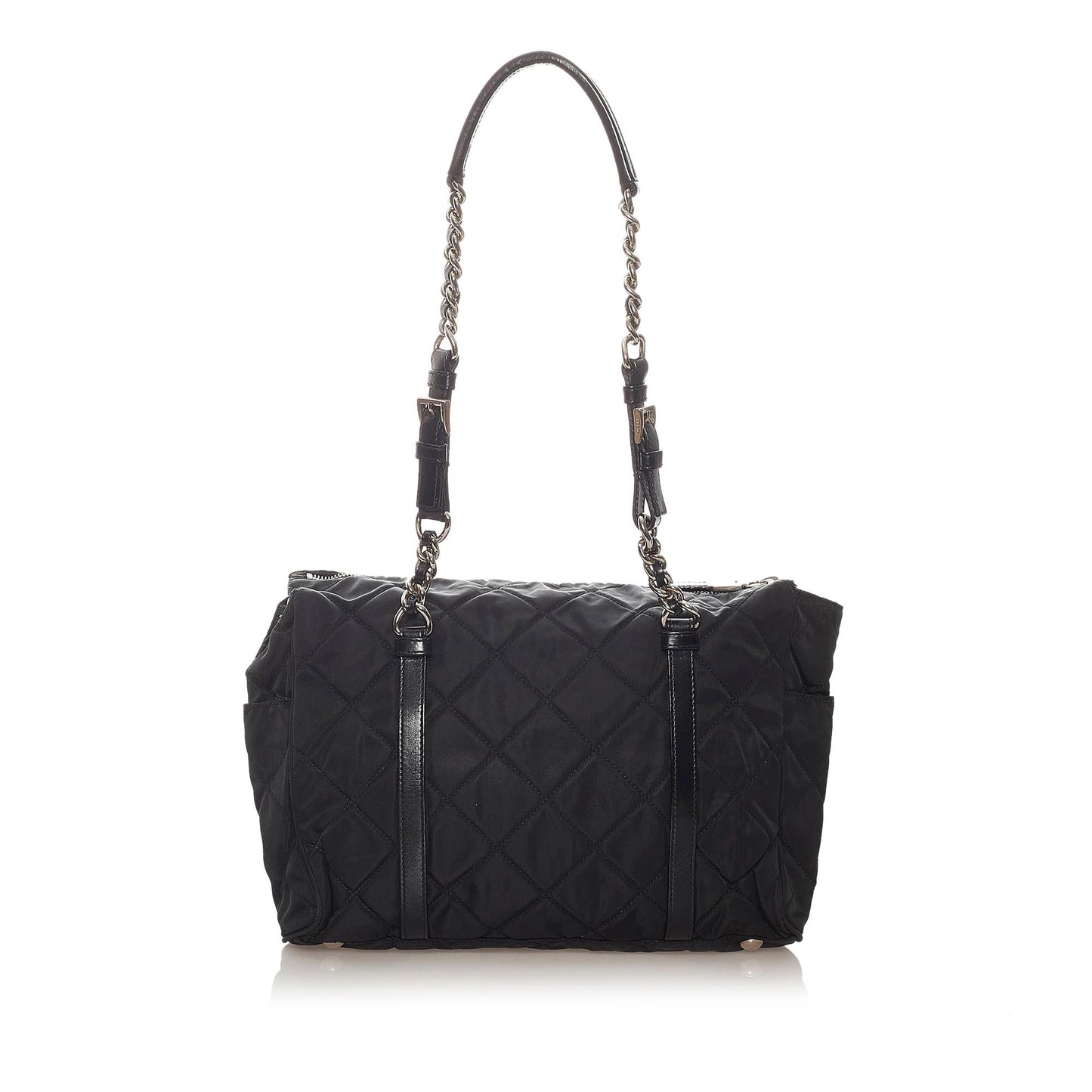 Prada Tessuto Shoulder Bag Shg Quilted Chain