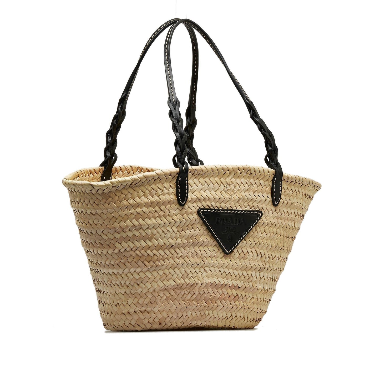 Prada Tote Shg Uy1Fgj Raffia Basket Tote Bag