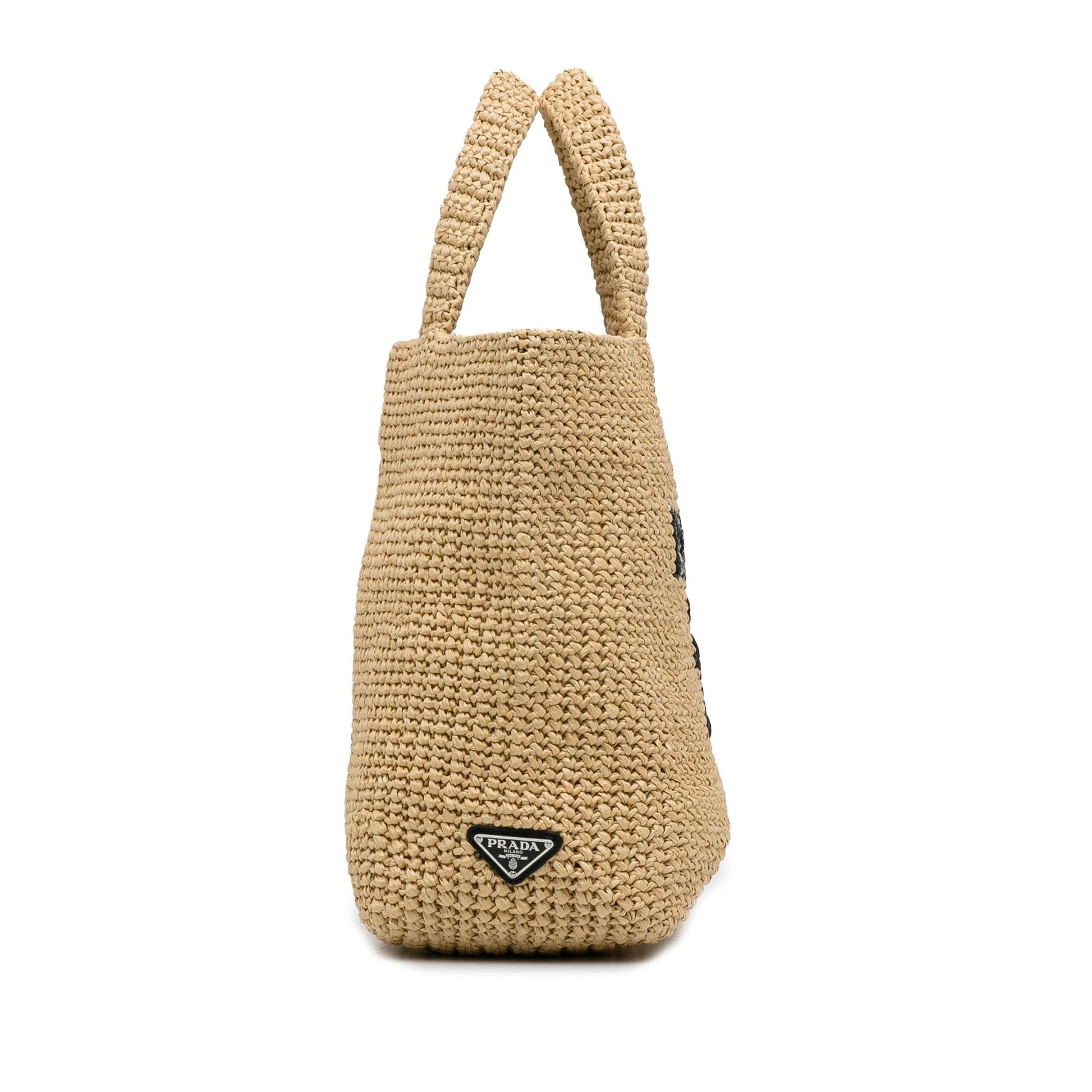 Prada Tote Bag Shg Znbipp Raffia Logo