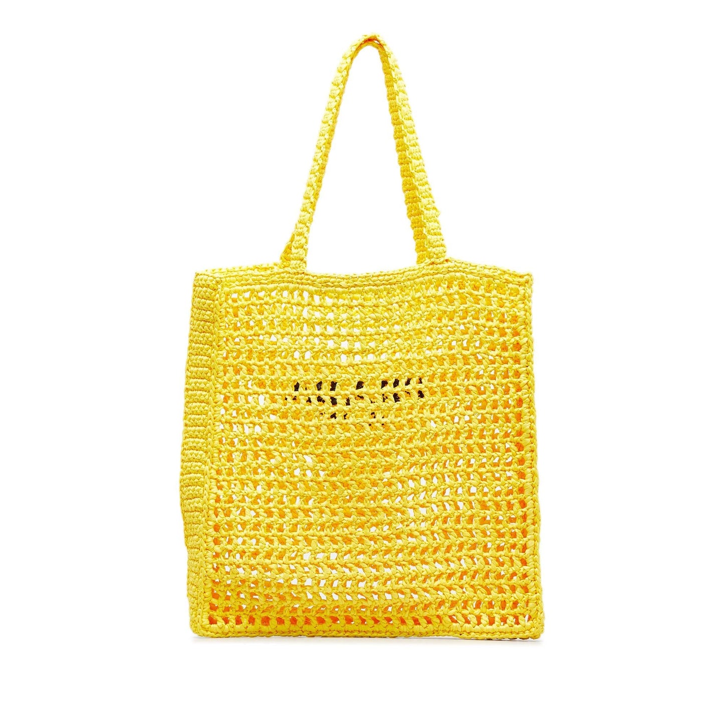 Prada Tote Raffia Logo Tote Bag