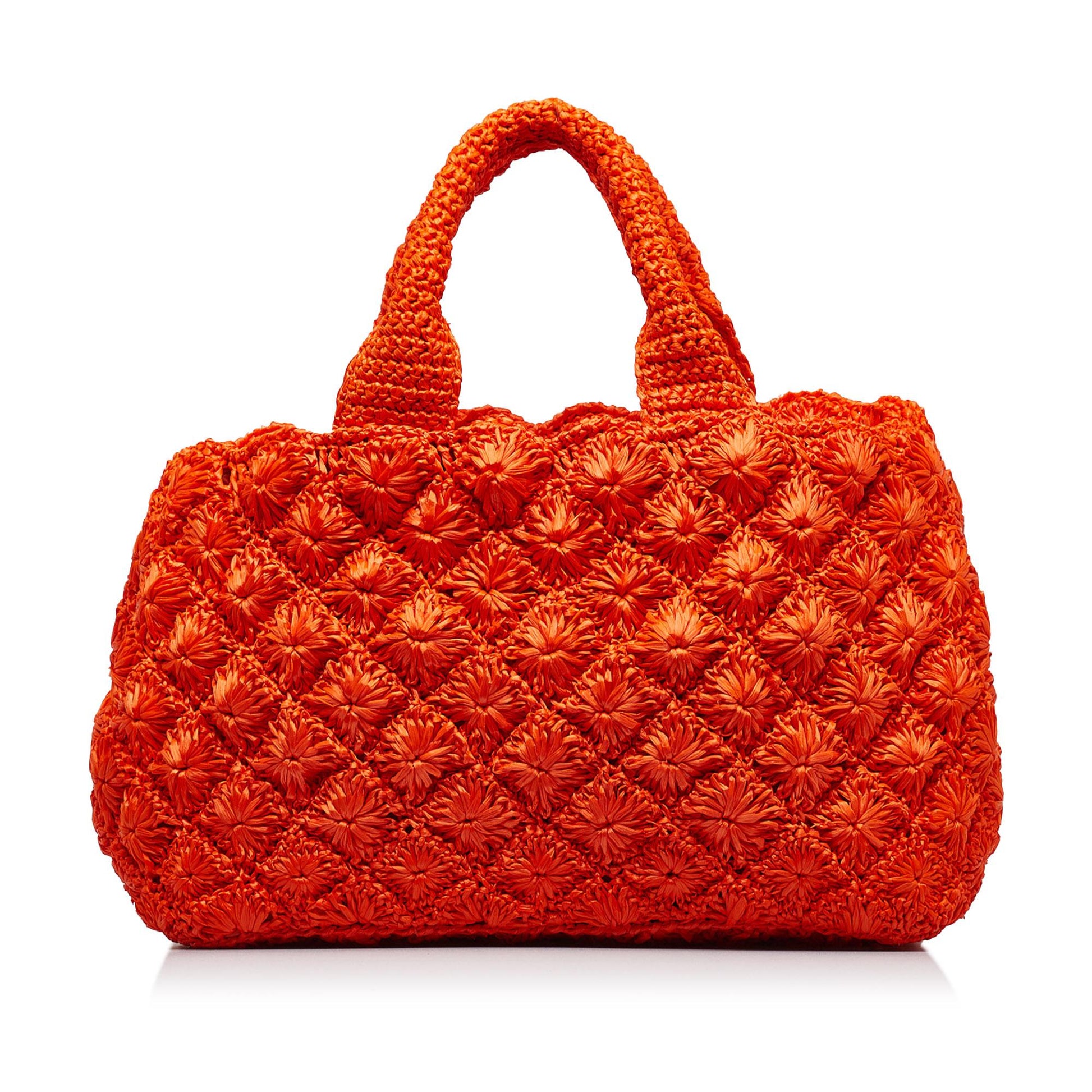Prada Satchel Shg Kjgfsn Raffia Satchel Bag