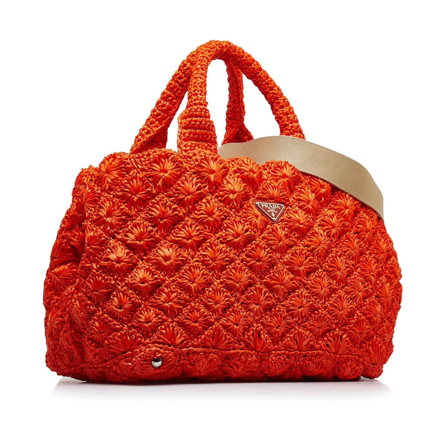 Prada Satchel Shg Kjgfsn Raffia Satchel Bag