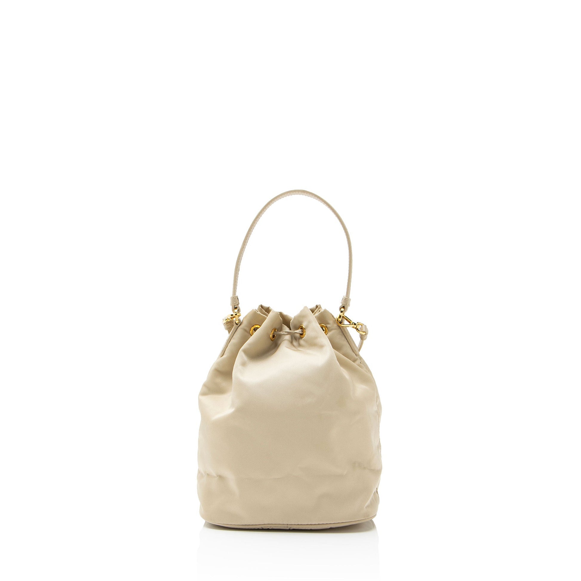 Prada Re Duet Drawstring Bag Nylon Bucket Crossbody Bag