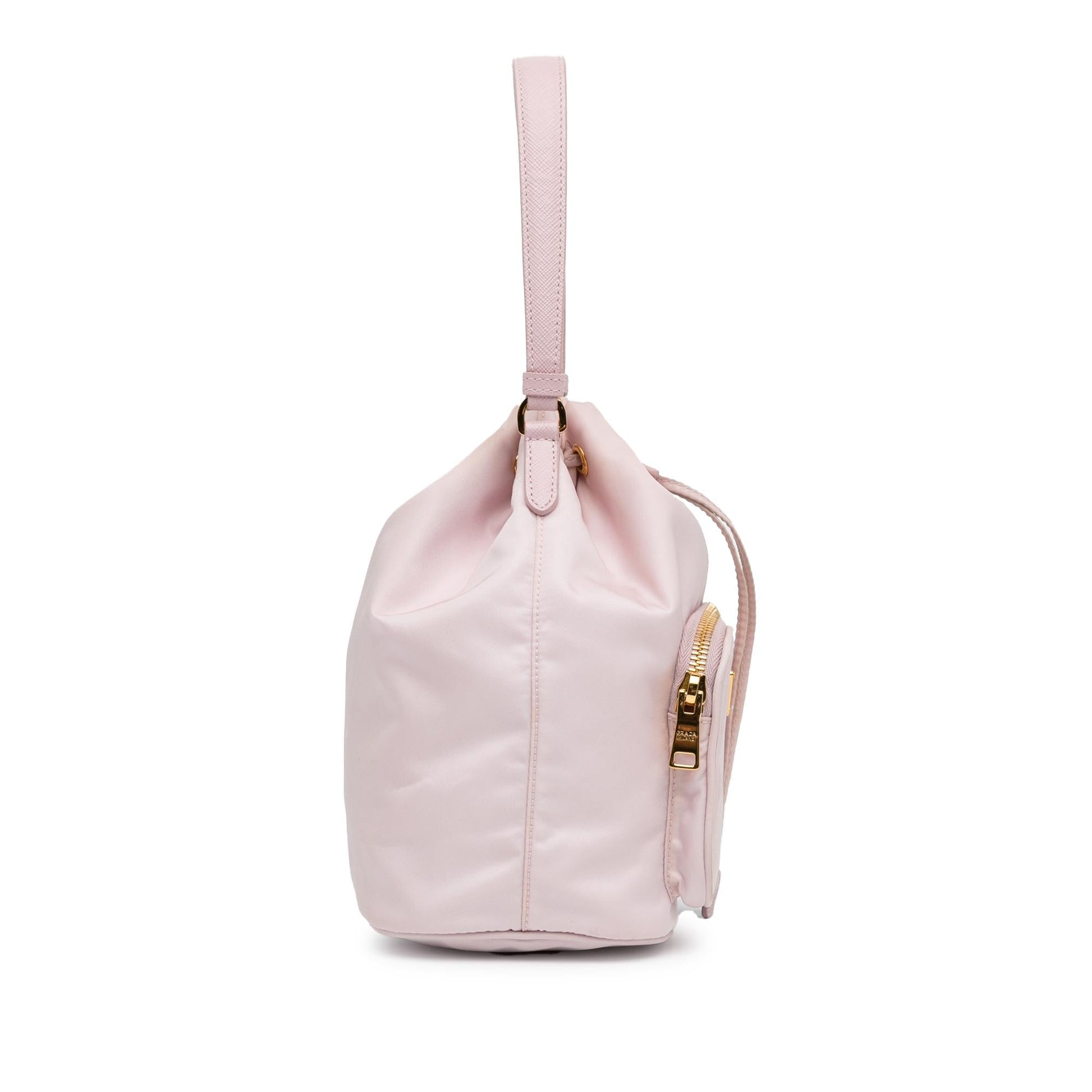 Prada Re Trimmed Duet Bag Shg Ckwvzz Nylon Saffiano Bucket Shoulder Bag