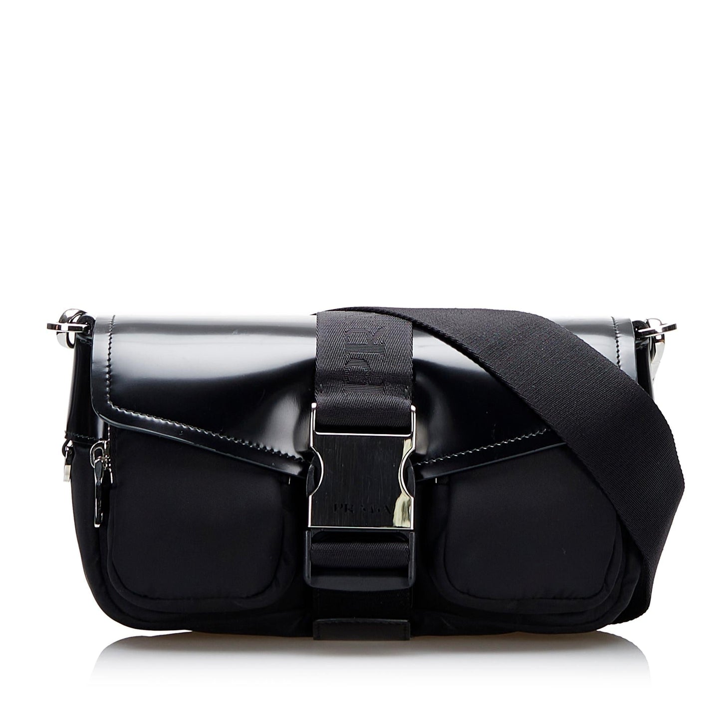 Prada Re Spazzolato Pocket Crossbody Nylon Crossbody Bag