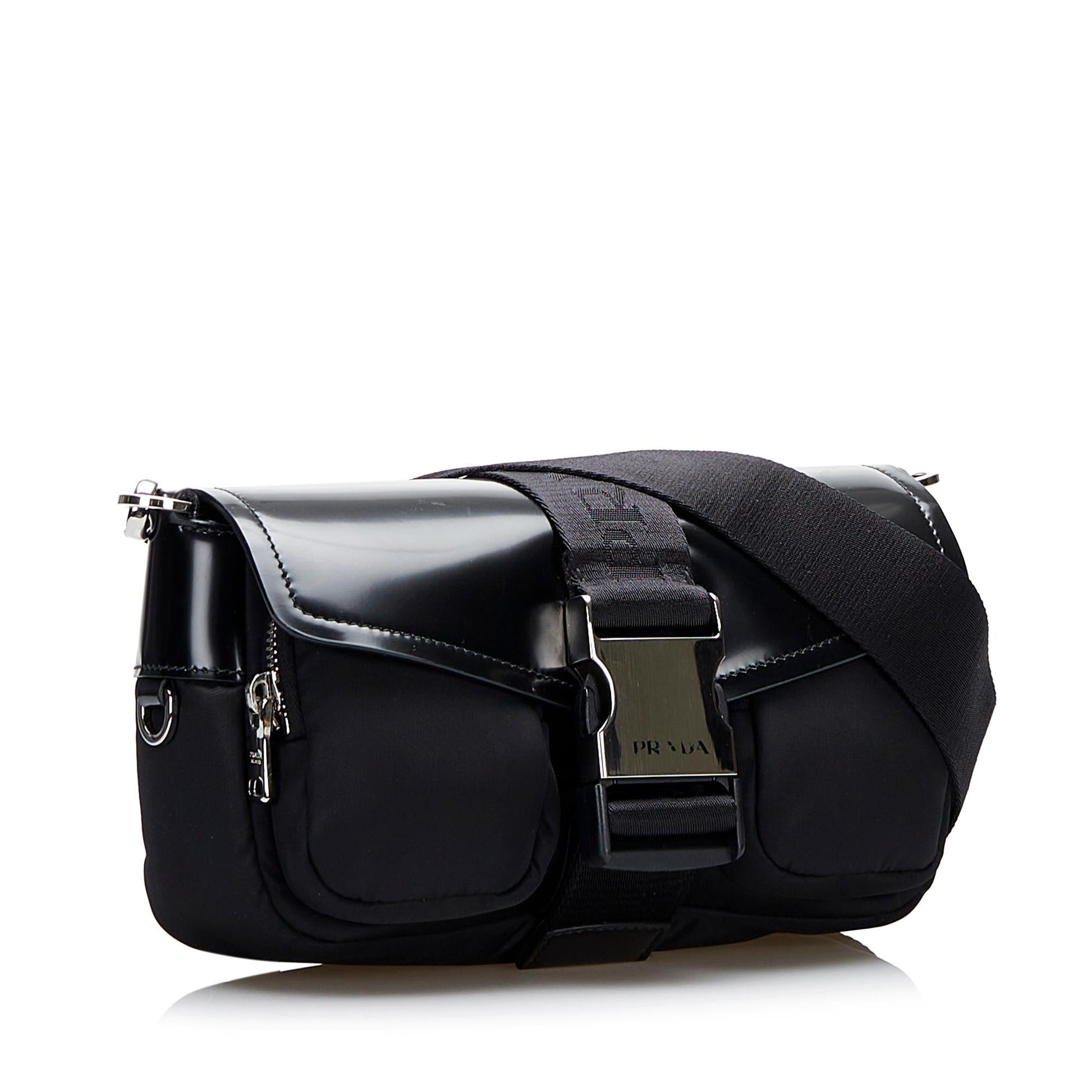 Prada Re Spazzolato Pocket Crossbody Nylon Crossbody Bag