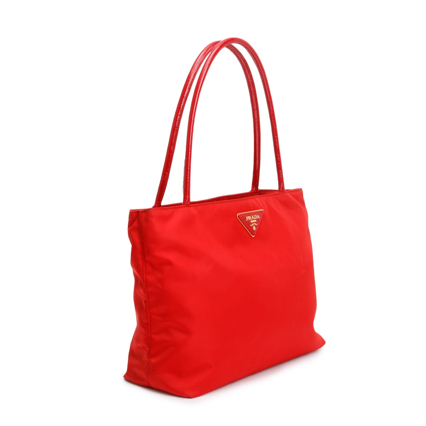 Prada Patent Trimmed Tessuto Tote Handbag Leather Nylon Tote Bag 3