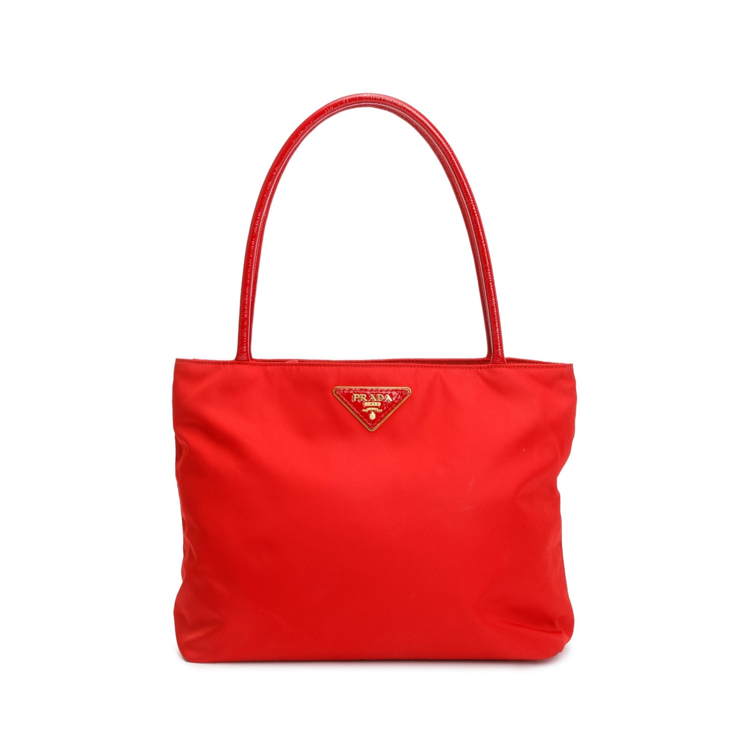 Prada Patent Trimmed Tessuto Tote Handbag Leather Nylon Tote Bag 3