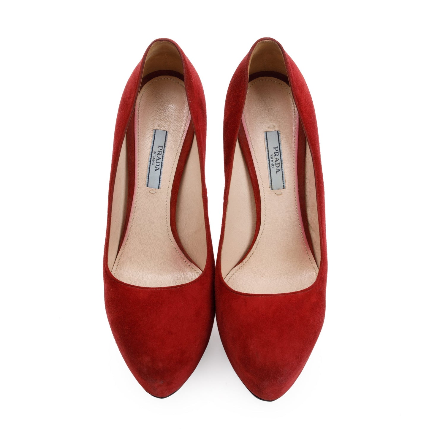 Prada Pumps, Size . Handbag Suede Red Shoes