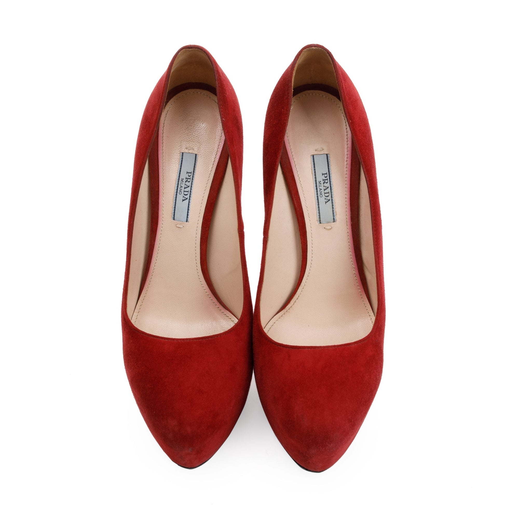 Prada Pumps, Size . Handbag Suede Red Shoes