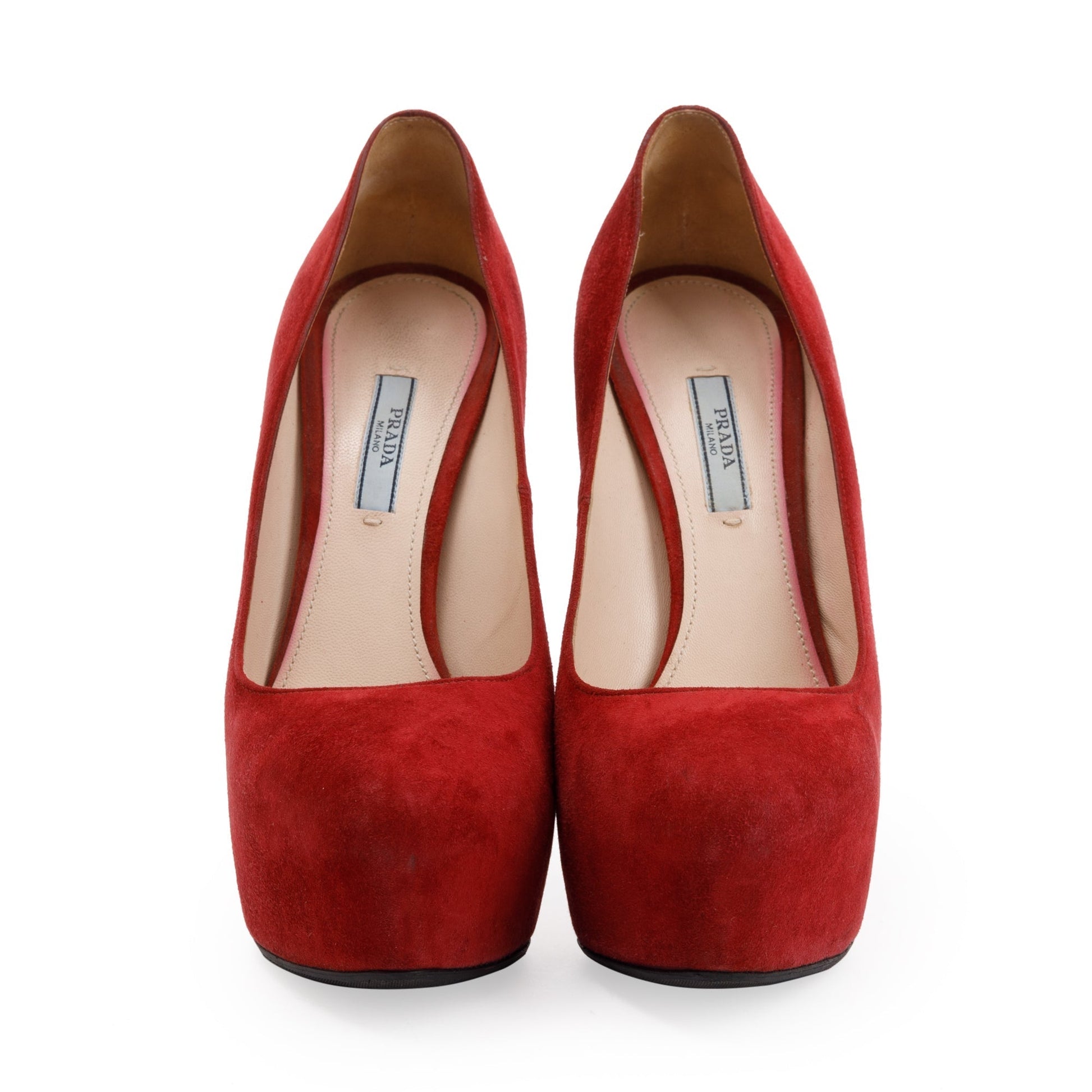 Prada Pumps, Size . Handbag Suede Red Shoes