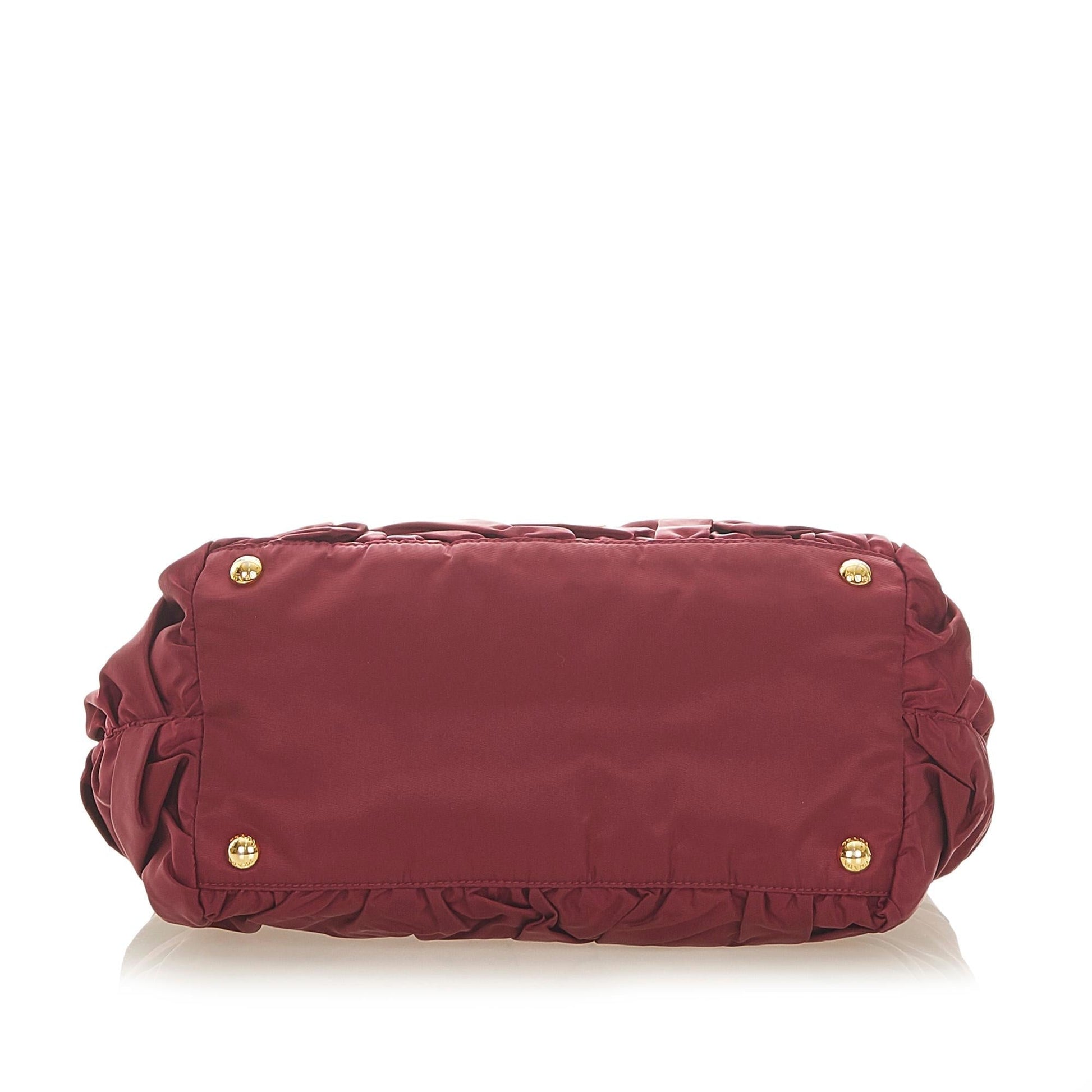 Prada Ruffled Tessuto Tote Bag Shg Bag Shg 19922