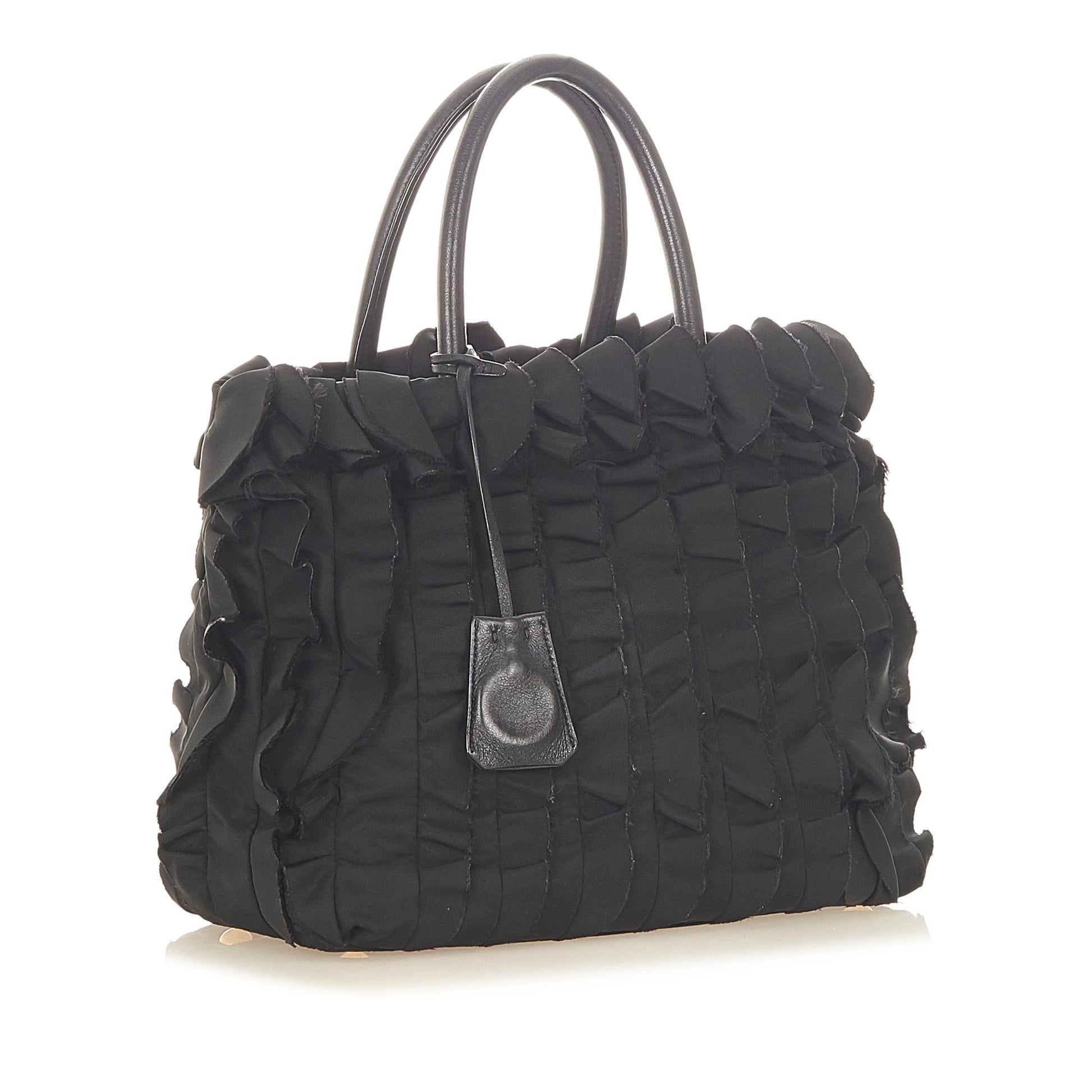 Prada Ruffled Tessuto Tote Bag Shg Bag Shg 31505