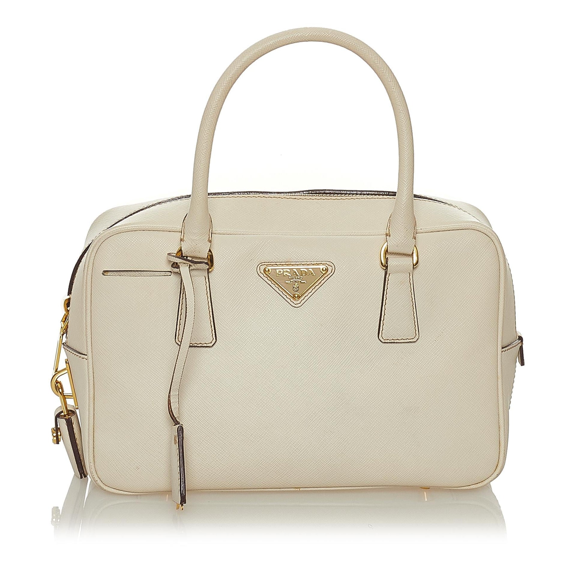 Prada Bauletto Handbag Shg Saffiano Satchel Bag