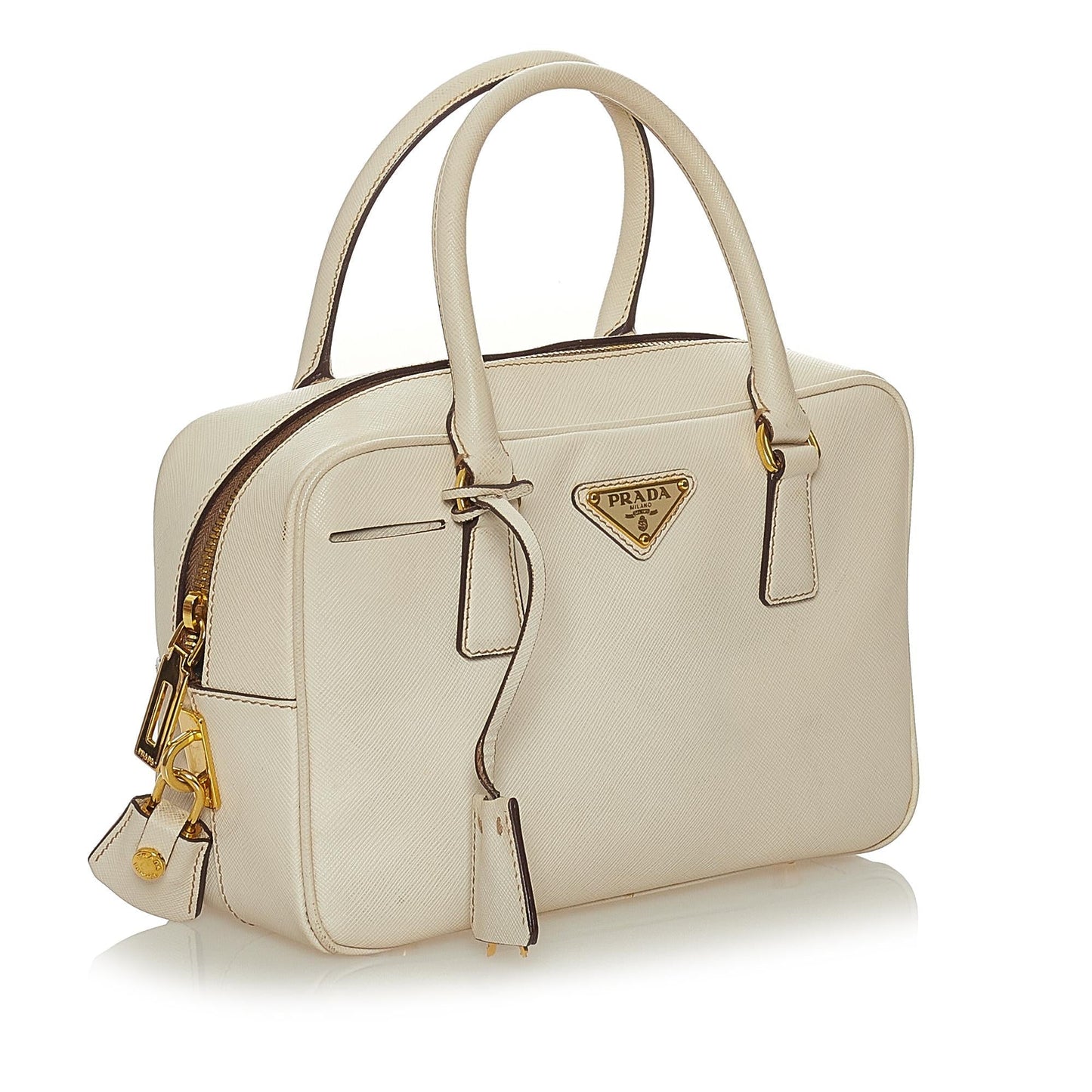 Prada Bauletto Handbag Shg Saffiano Satchel Bag
