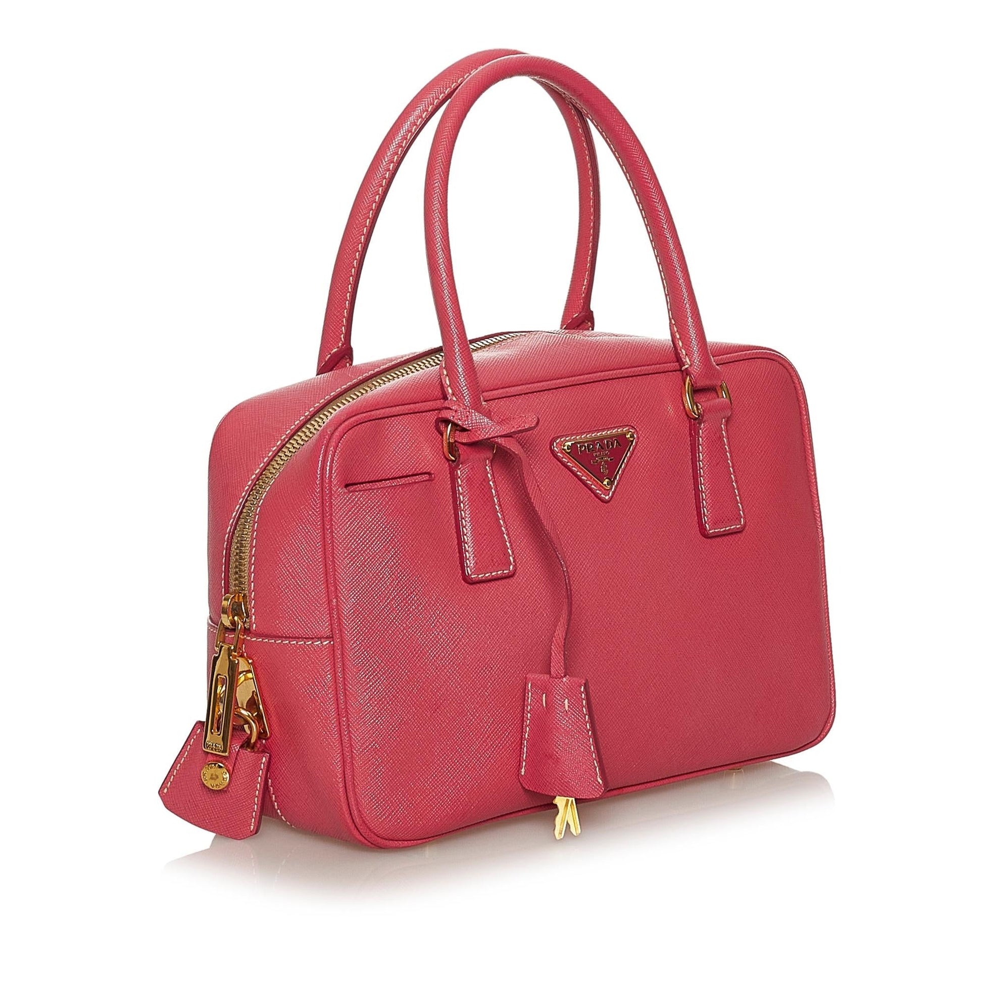Prada Bauletto Handbag Shg Saffiano Satchel Bag Handbag Shg 28801