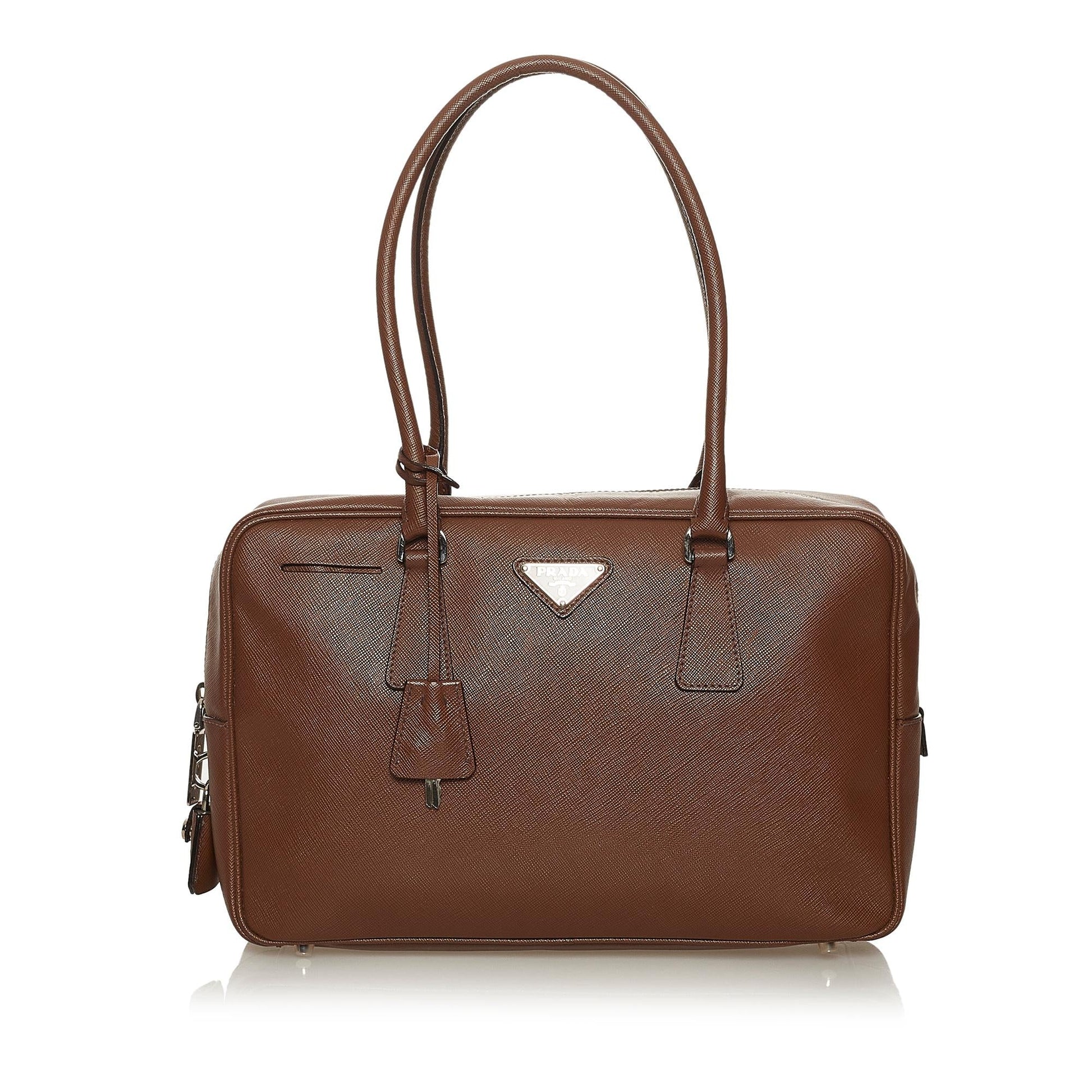 Prada Bauletto Shoulder Bag Shg Saffiano