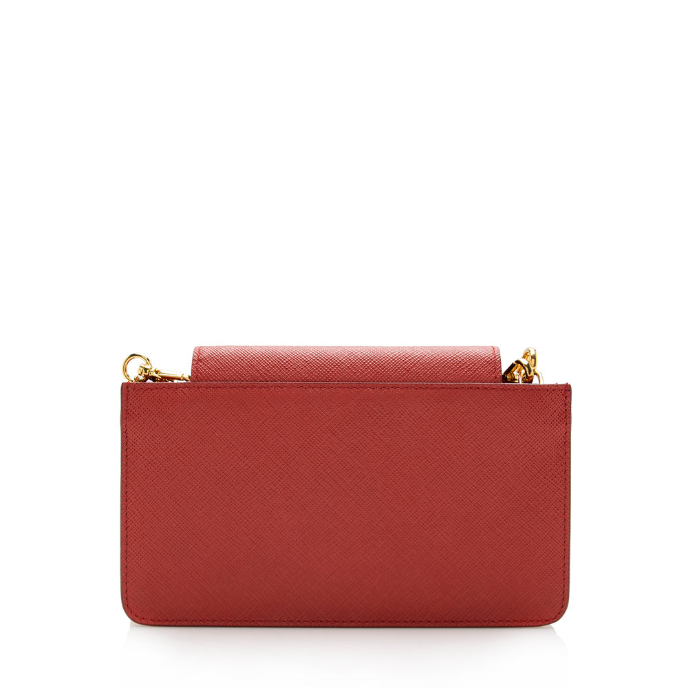 Prada Bow Phone Crossbody Bag Shf Saffiano Chain