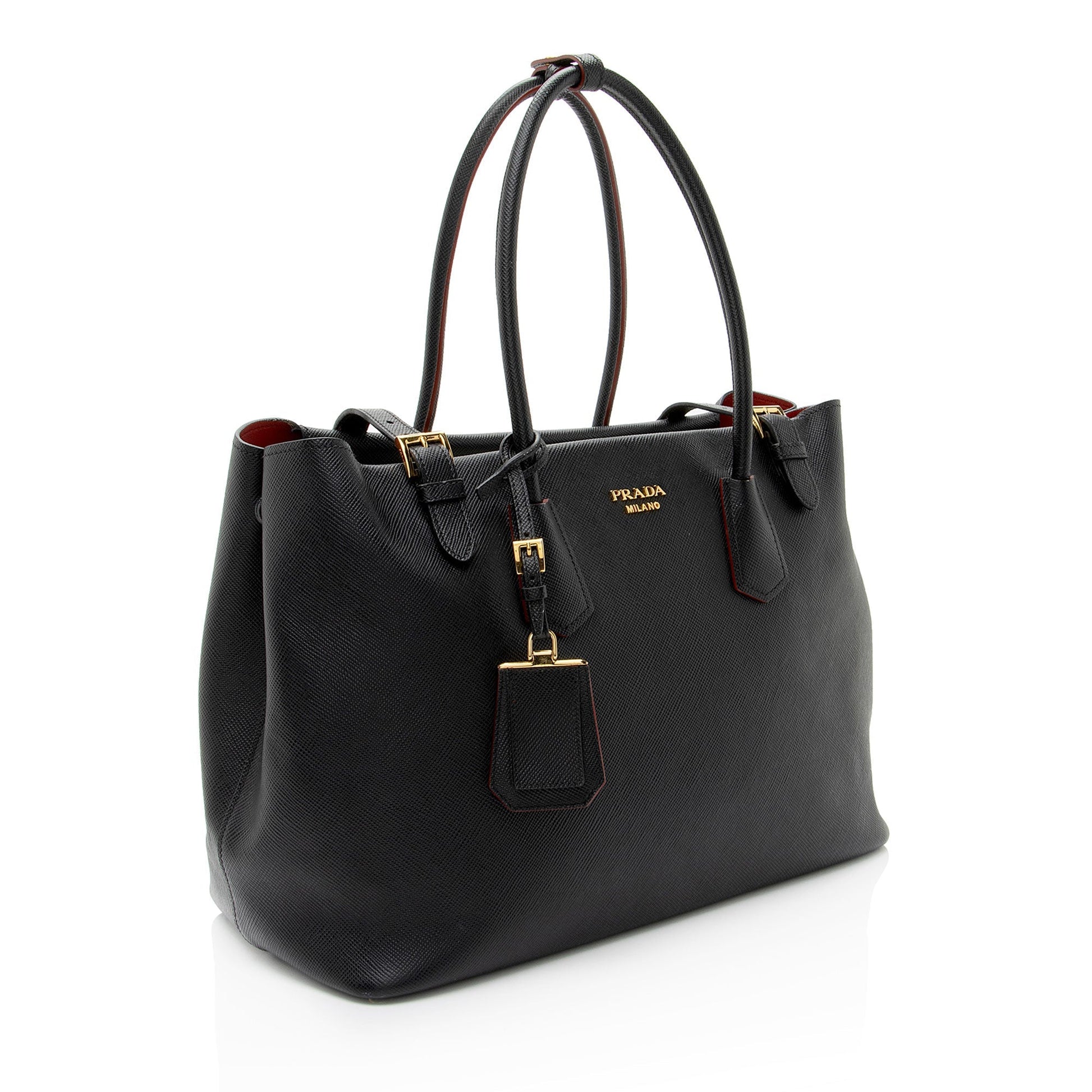 Prada Buckle Tote Saffiano Tote Bag