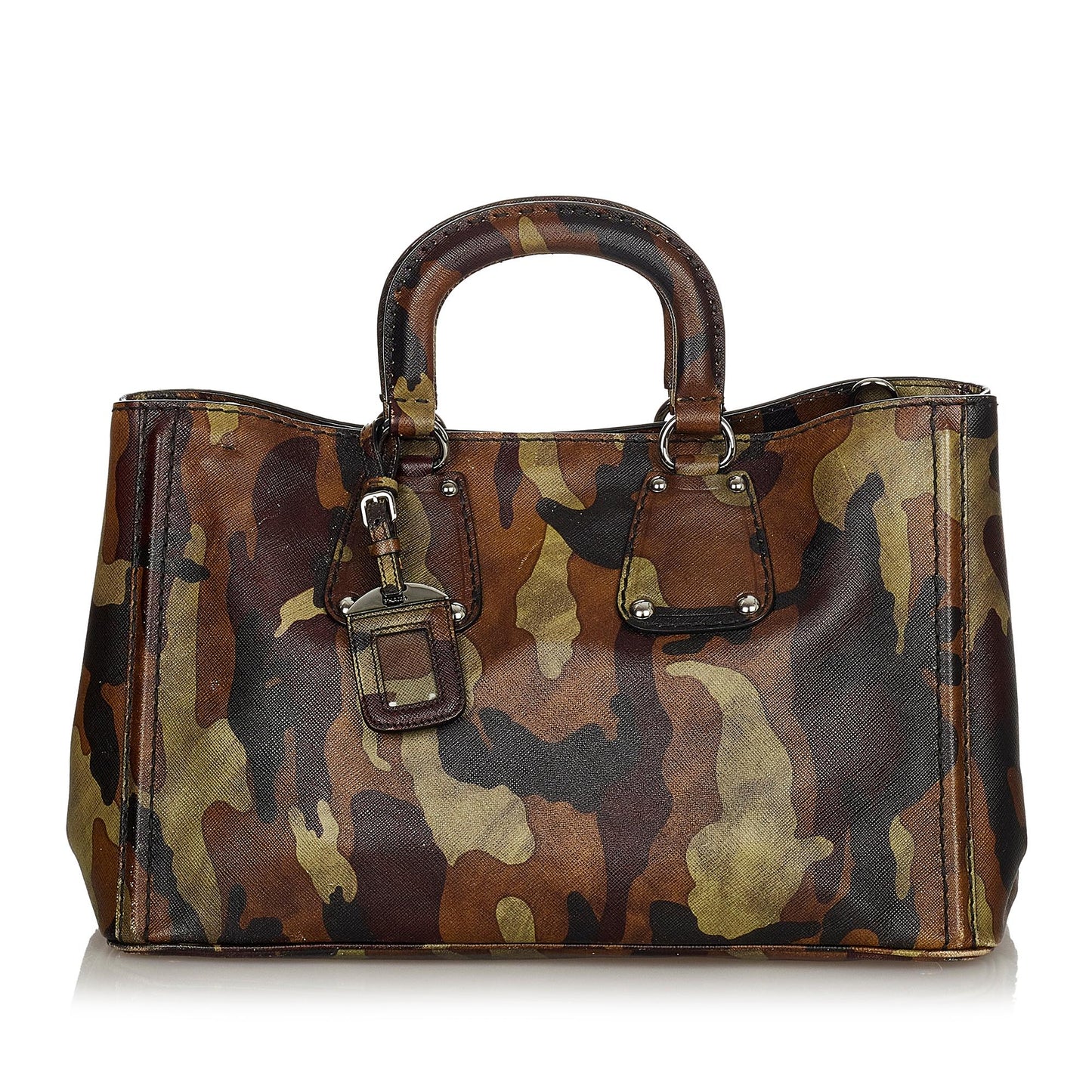 Chanel Prada Camouflage Satchel Shg Saffiano Satchel Bag