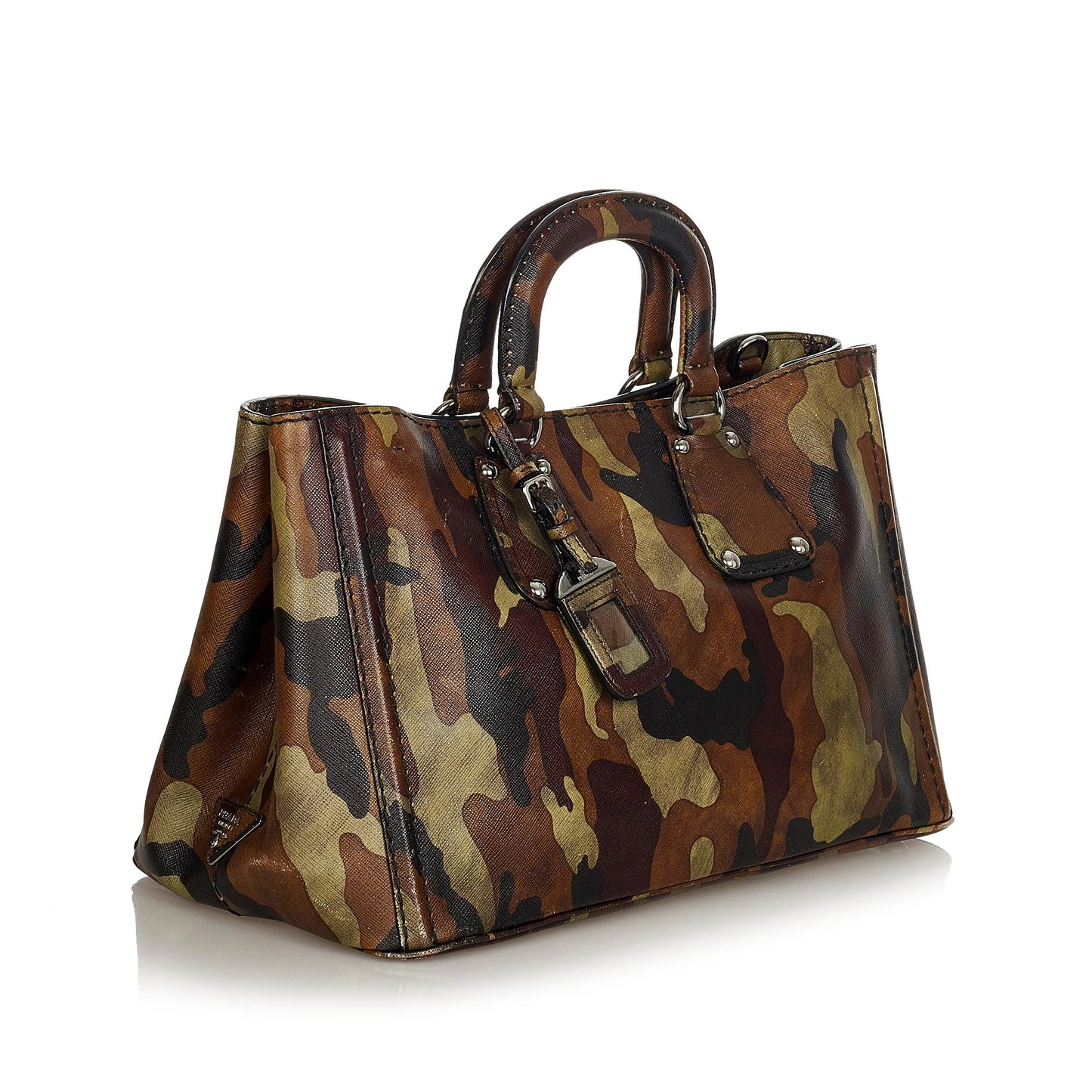 Chanel Prada Camouflage Satchel Shg Saffiano Satchel Bag