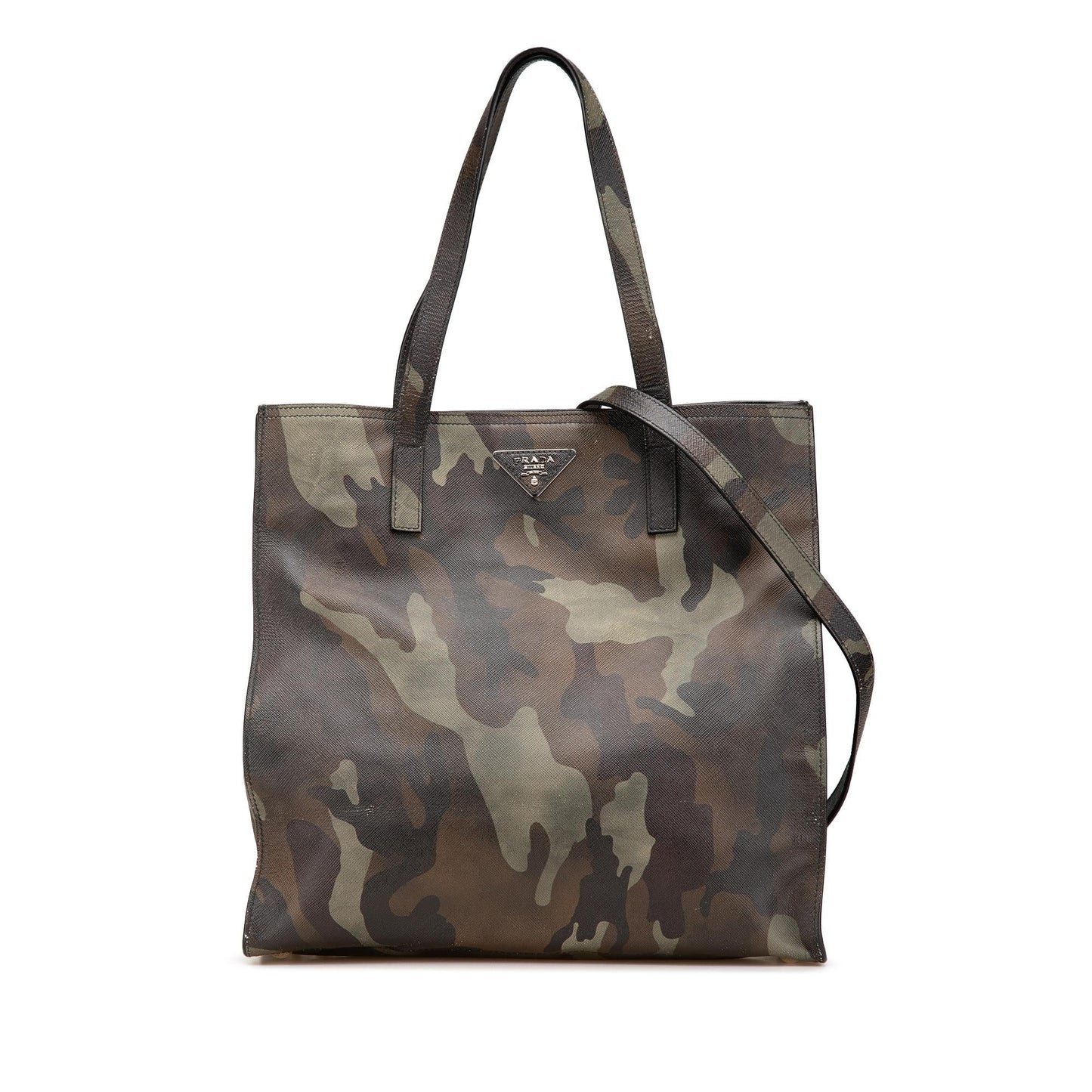 Prada Camouflage Soft Military Convertible Tote Saffiano Tote Bag