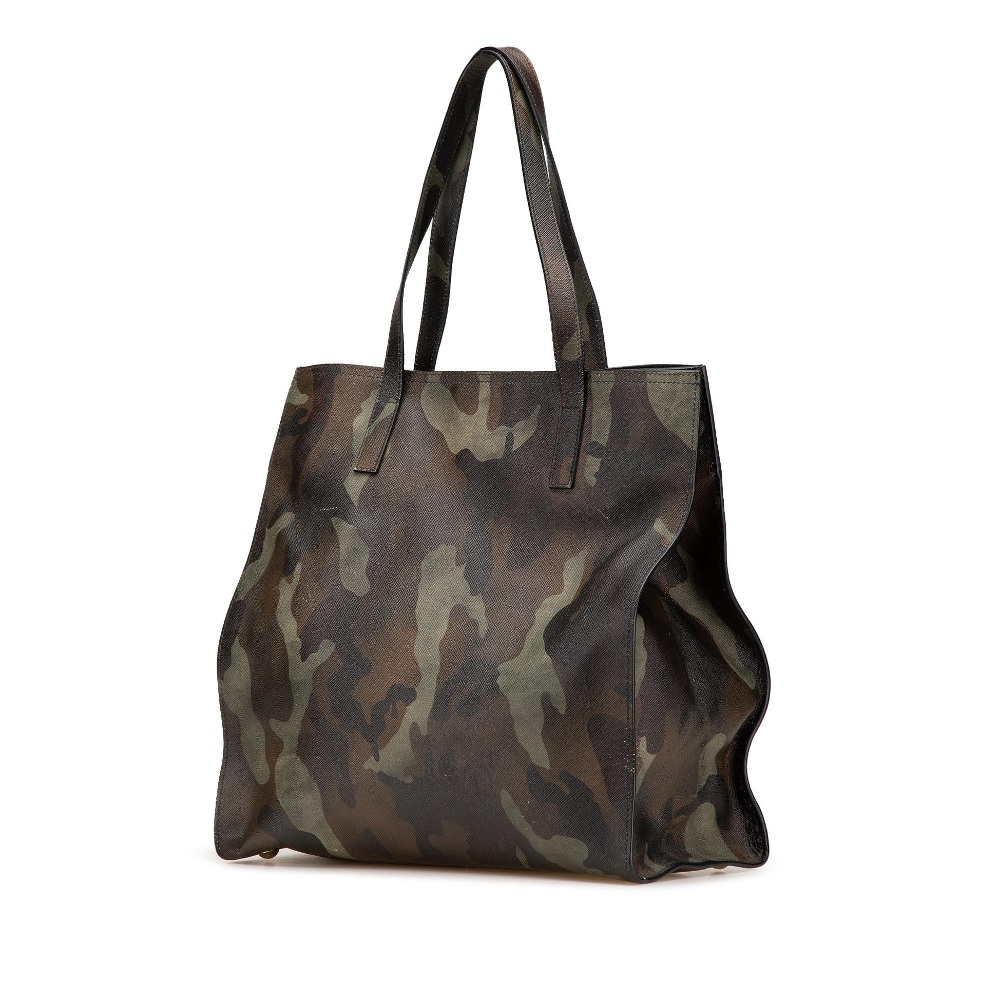 Prada Camouflage Soft Military Convertible Tote Saffiano Tote Bag