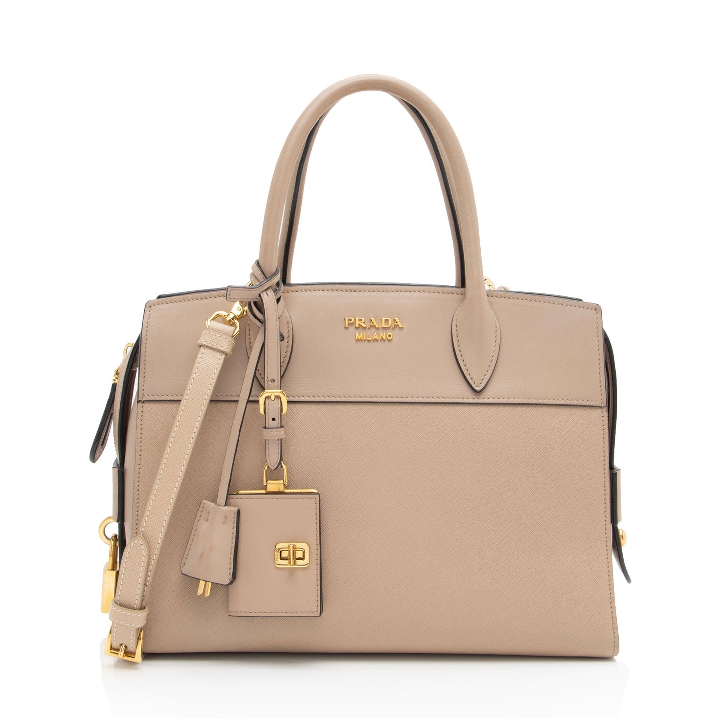 Prada City Calf Esplanade Tote Shf 1Eje1G Saffiano Medium Tote Bag