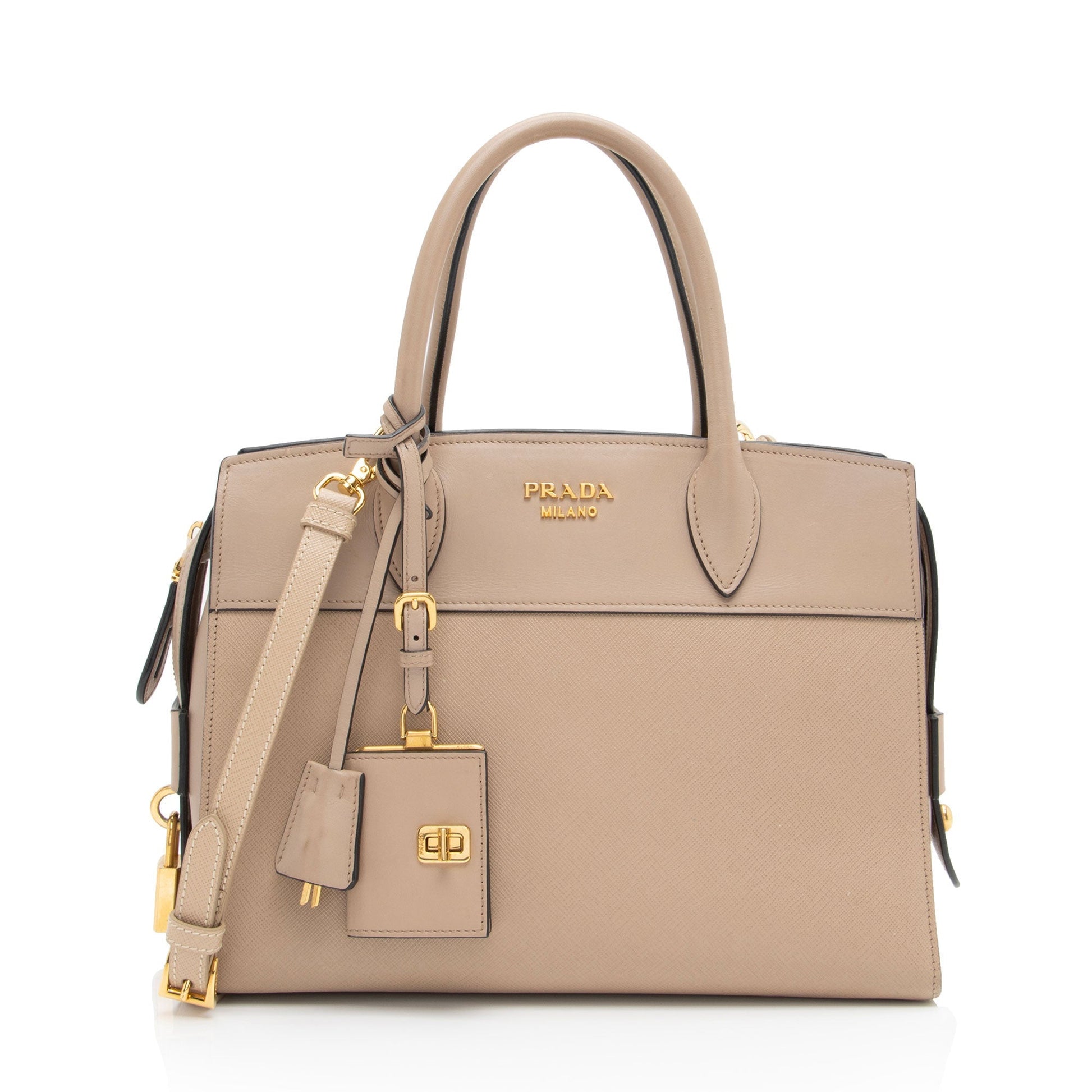 Prada City Calf Esplanade Tote Shf 1Eje1G Saffiano Medium Tote Bag