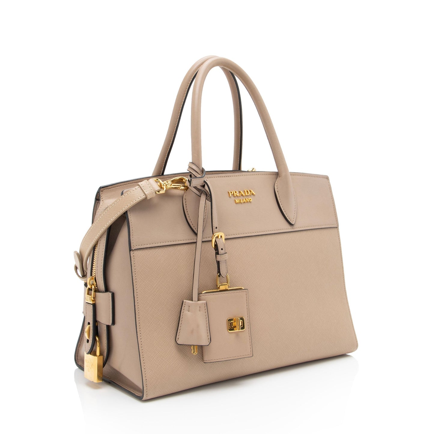 Prada City Calf Esplanade Tote Shf 1Eje1G Saffiano Medium Tote Bag