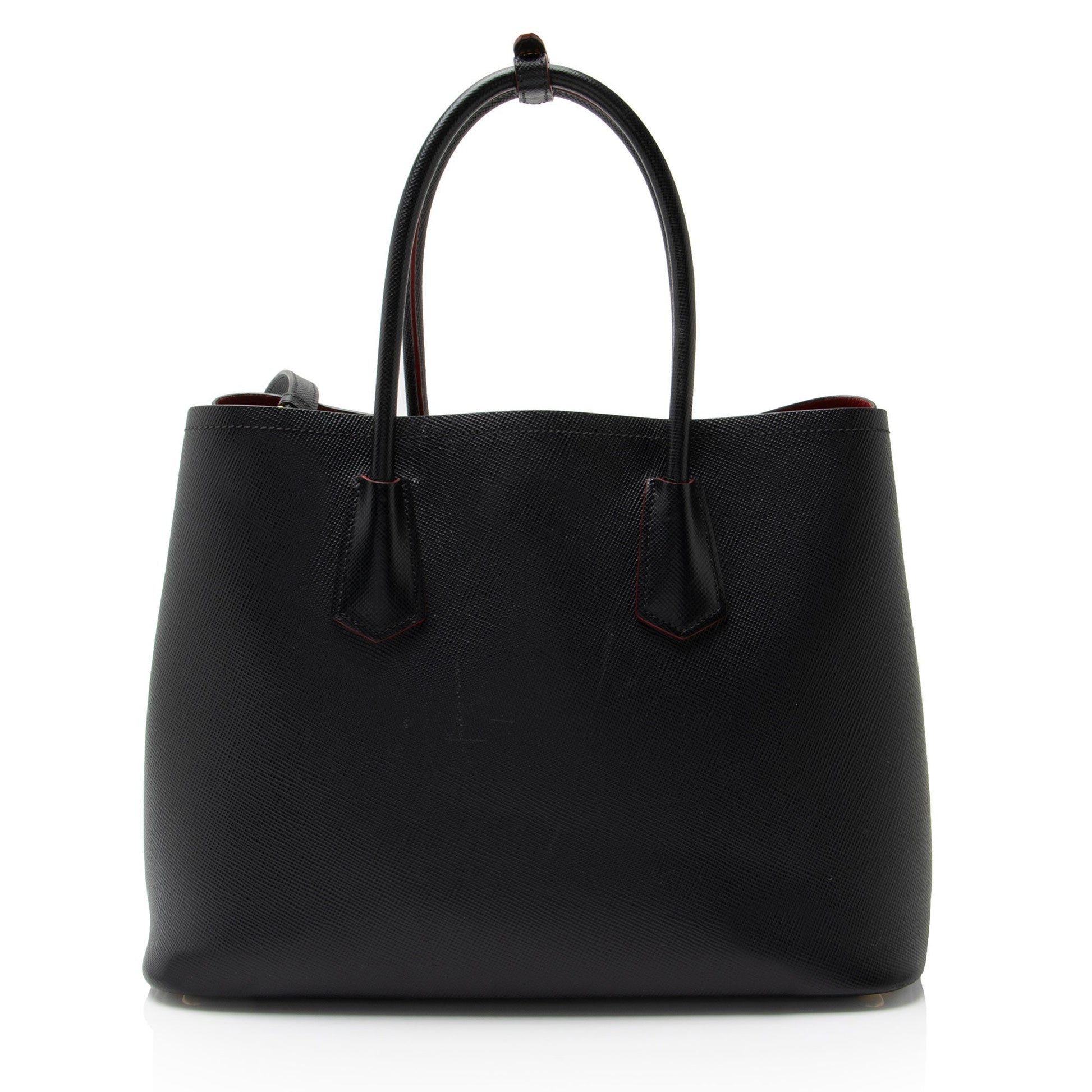 Prada Cuir Double Handle Tote Saffiano Large Tote Bag Large Tote 1
