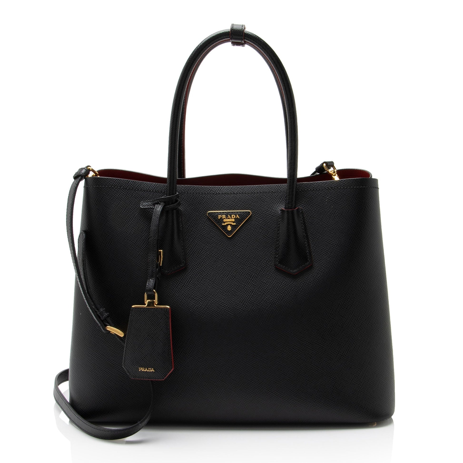 Prada Cuir Double Handle Tote Saffiano Large Tote Bag Large Tote 1