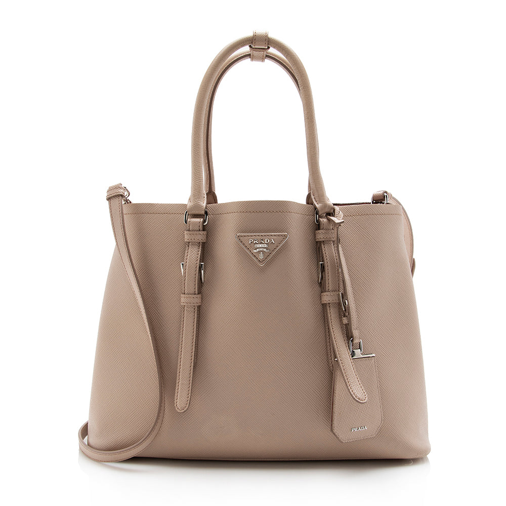 Prada Cuir Double Handle Tote Final Sale Shf Saffiano Medium Tote Bag
