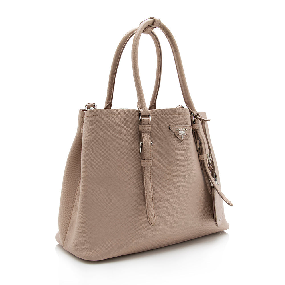 Prada Cuir Double Handle Tote Final Sale Shf Saffiano Medium Tote Bag
