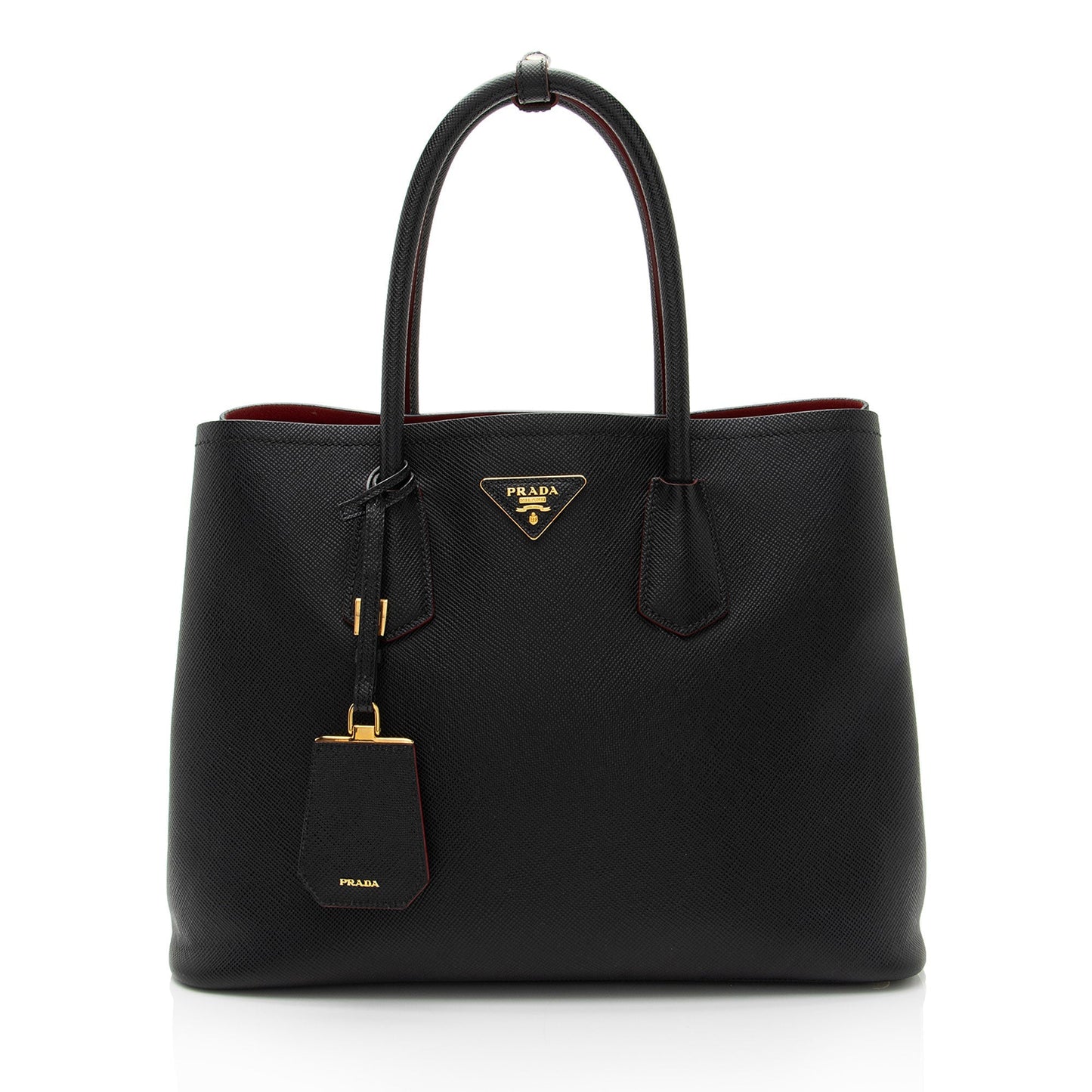 Prada Cuir Double Handle Tote Shf Fc0Rv6 Saffiano Medium Tote Bag