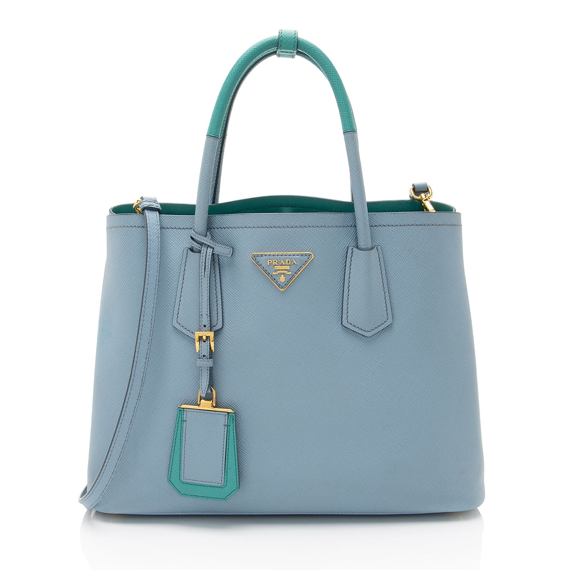 Prada Cuir Double Handle Tote Saffiano Medium Tote Bag