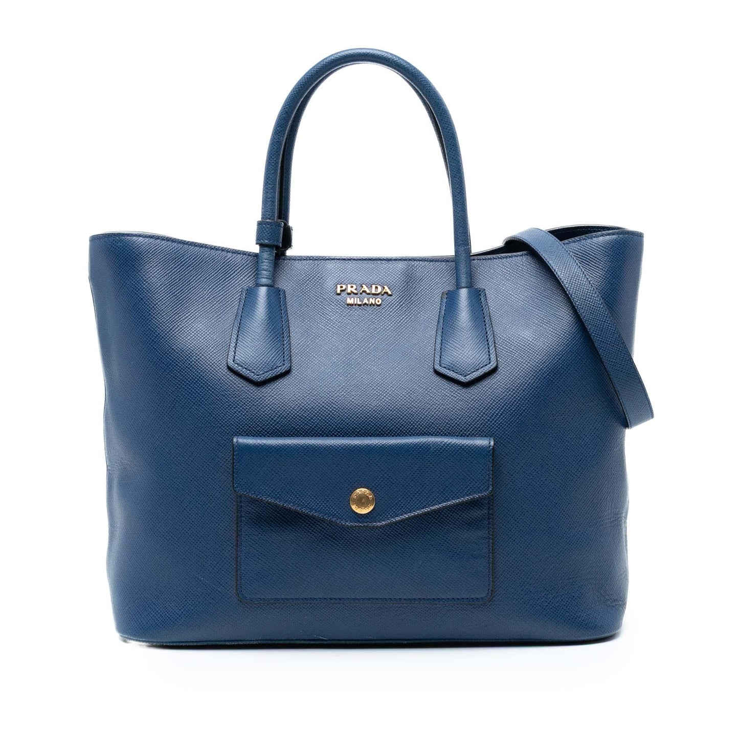 Prada Cuir Front Pocket Convertible Tote Saffiano Tote Bag