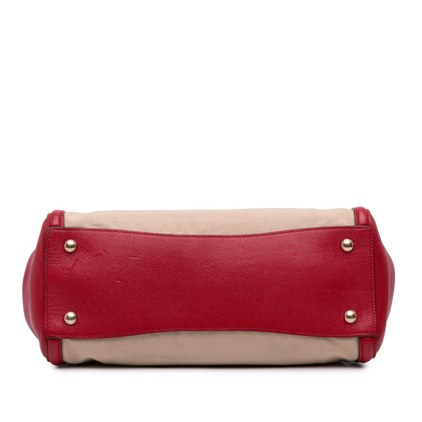Prada Cuir Trimmed Canapa Satchel Saffiano Satchel Bag