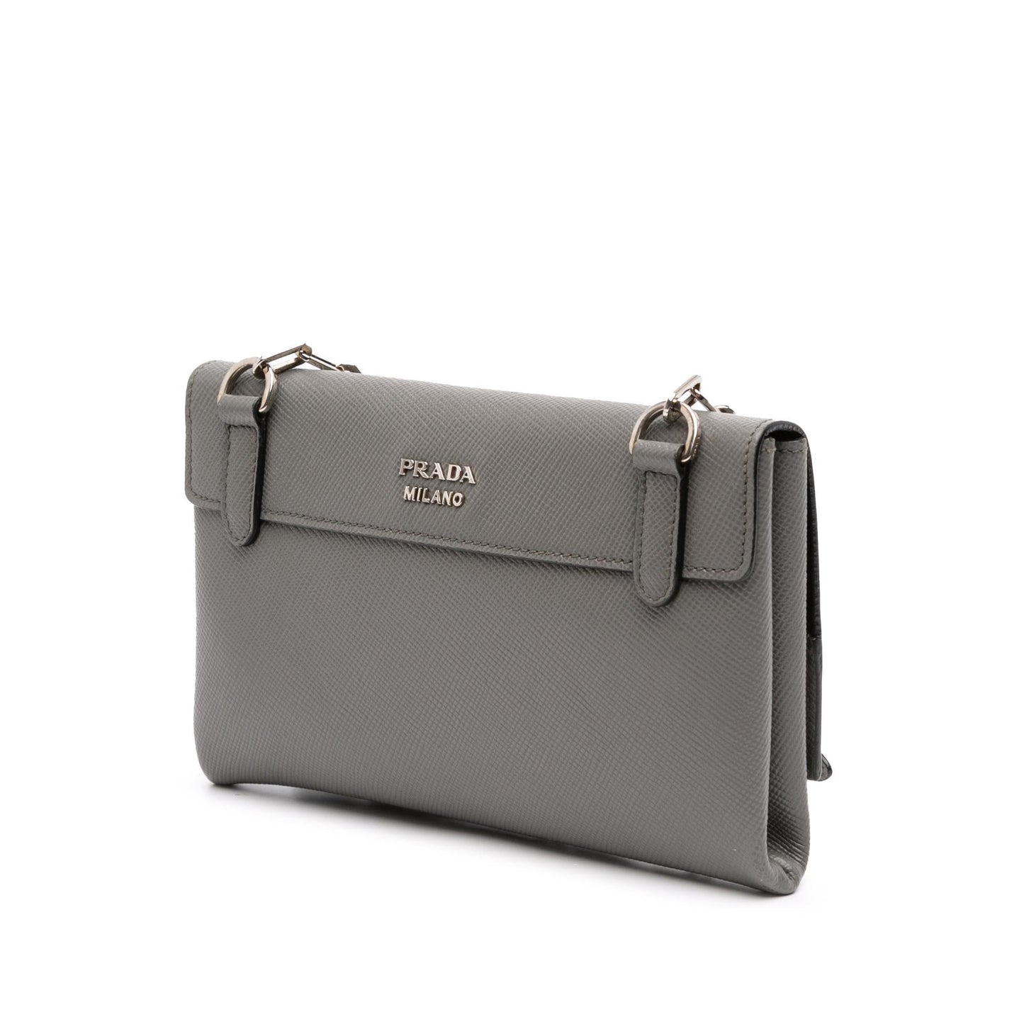 Prada Cuir Twist Lock Crossbody Bag Saffiano Chain Flap
