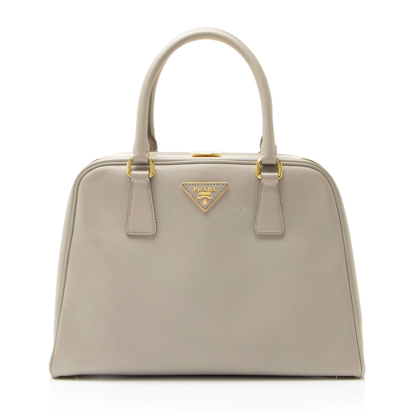 Prada Framed Pyramid Satchel Saffiano Satchel Bag