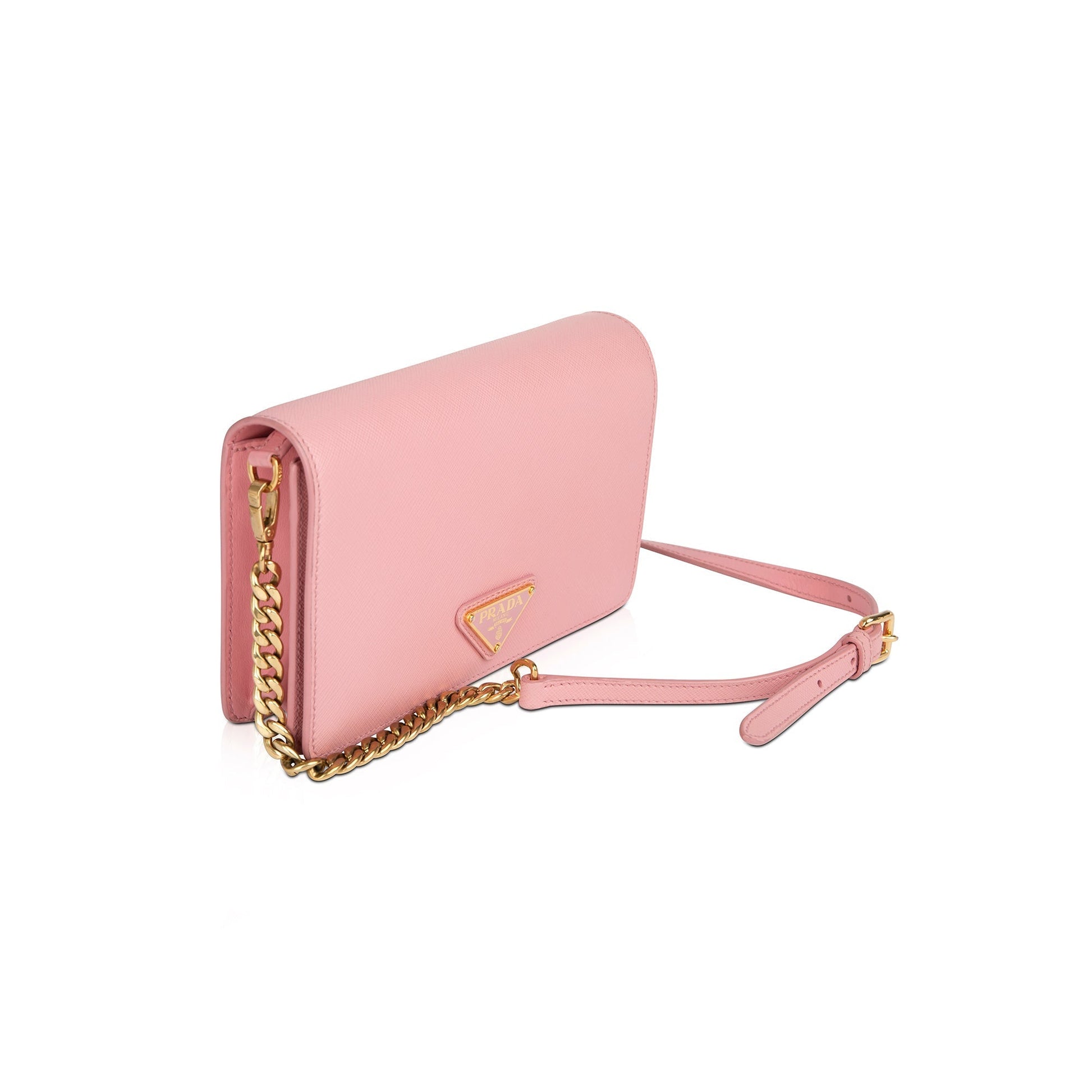 Prada Saffiano Crossbody Bag Leather Chain
