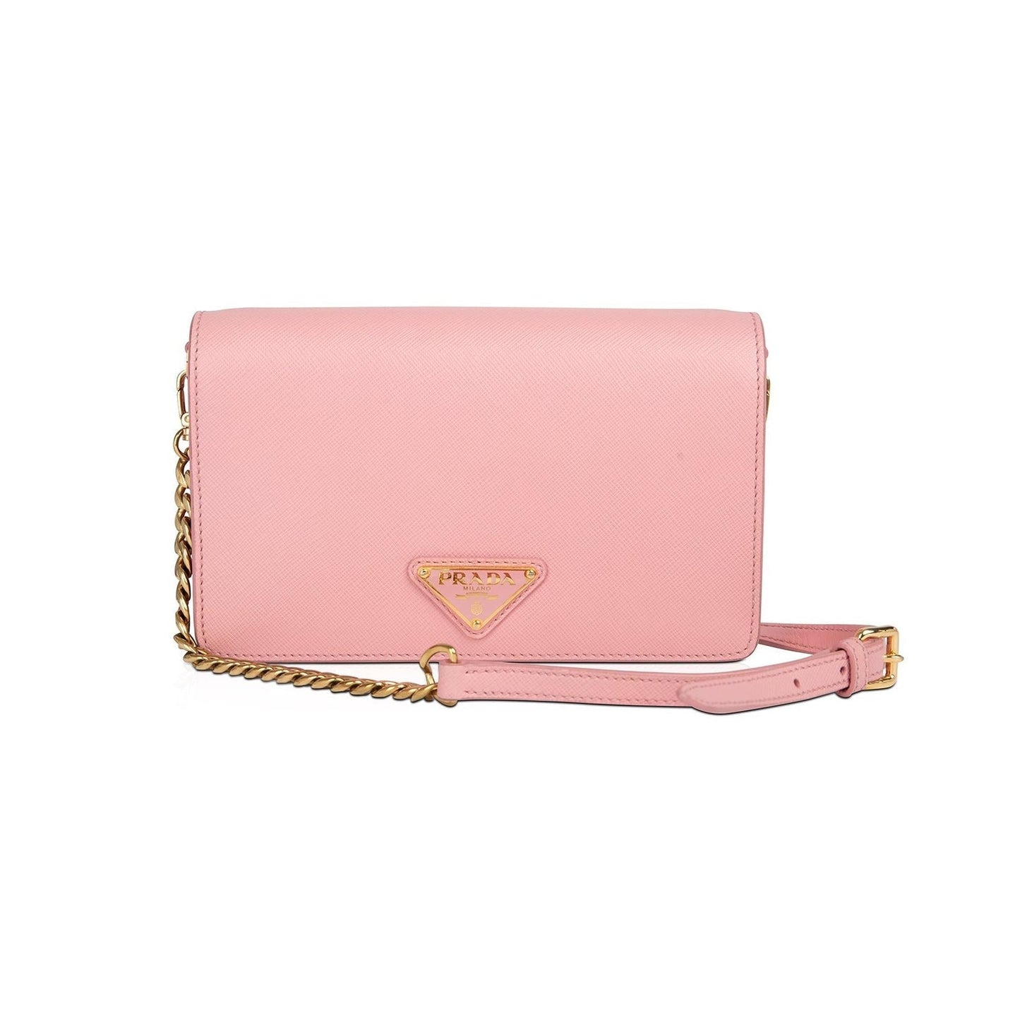 Prada Saffiano Crossbody Bag Leather Chain